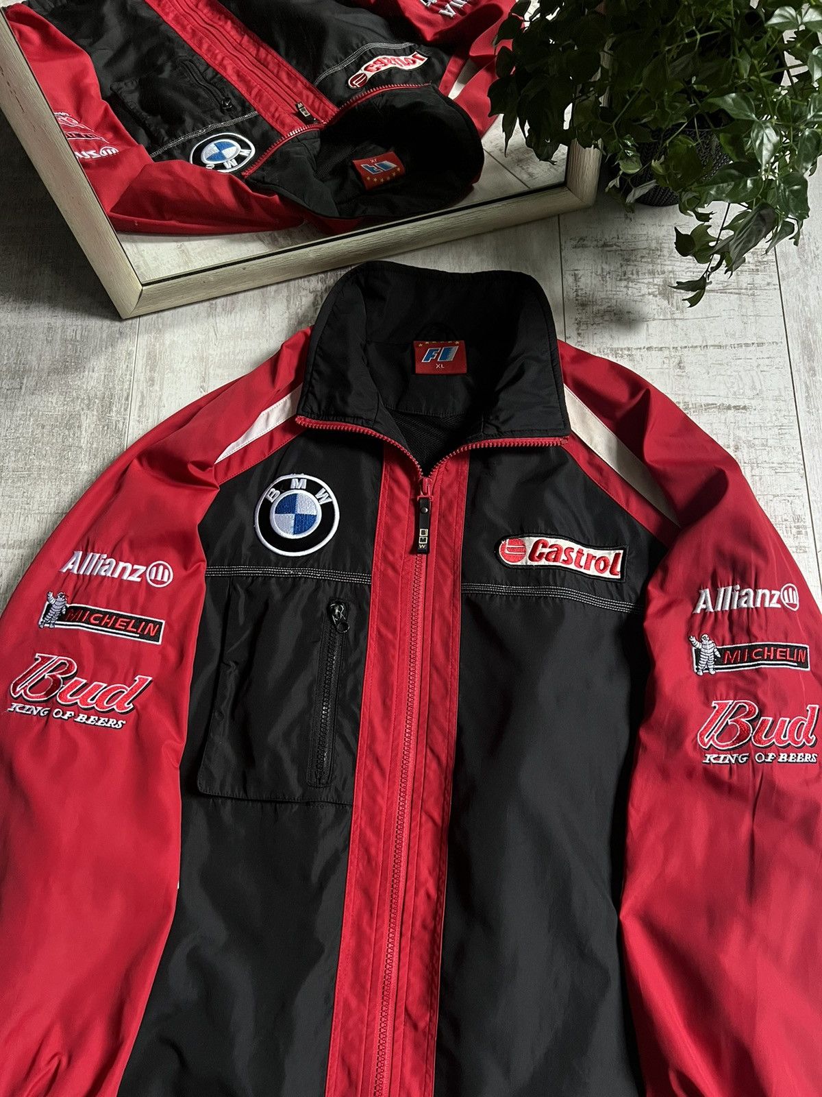 BMW Vintage F1 BMW Racing Jacket Michelin Castrol Bomber RARE Size US XL / EU 56 / 4 - 4 Thumbnail