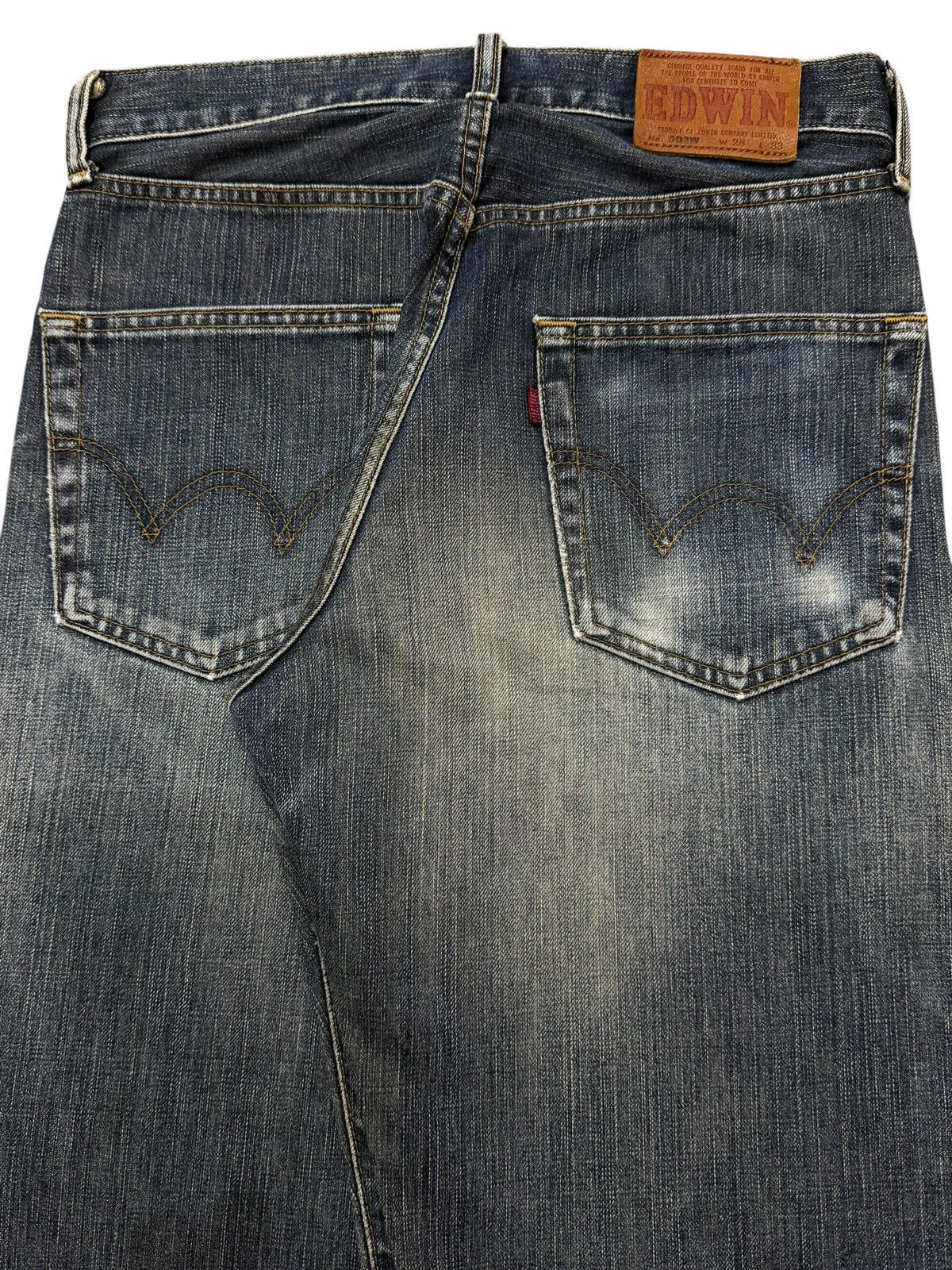Edwin Vintage 90s Edwin 503 Faded Wash Distressed Wide Leg Baggy Size US 28 / EU 44 - 5 Thumbnail