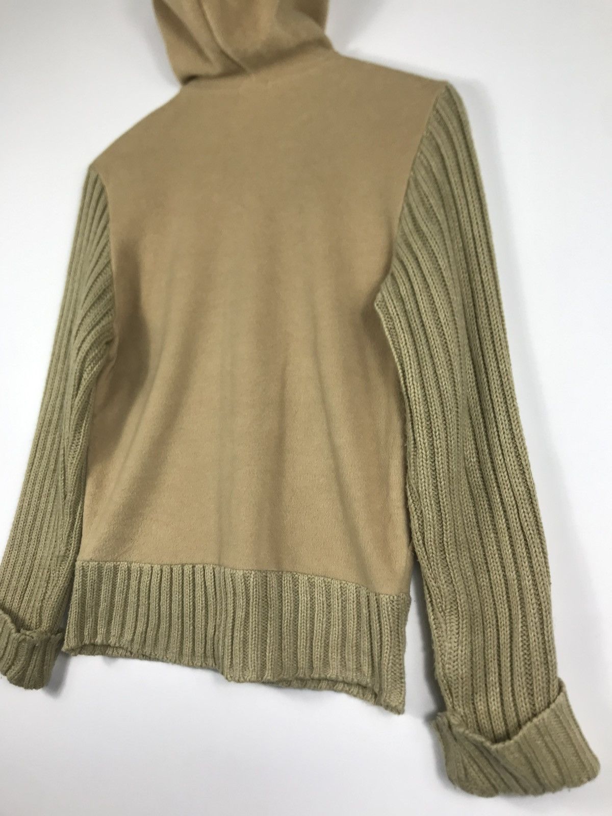 Aran Isles Knitwear × Japanese Brand × Vintage ⚡️Vintage Pattern Hooded Sleeve Knit Sweater Jacket Size M / US 6-8 / IT 42-44 - 14 Thumbnail