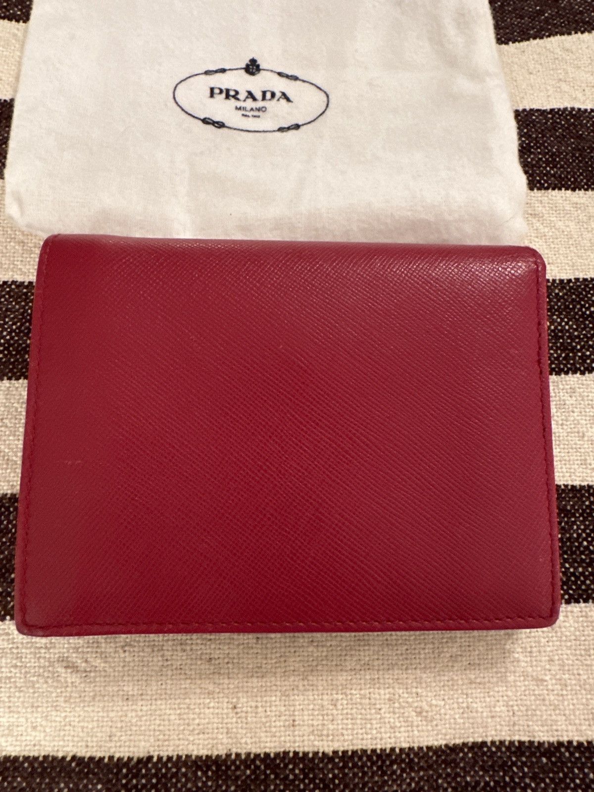 Prada Prada Red Saffiano Wallet Size ONE SIZE - 2 Thumbnail