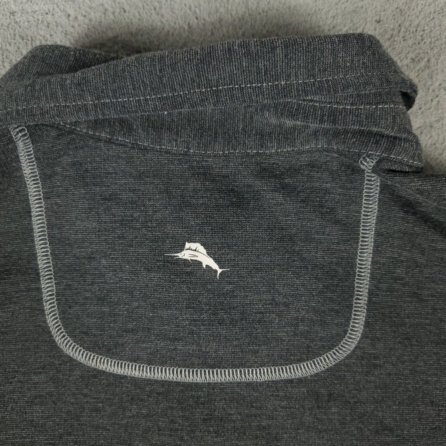 Tommy Bahama VINTAGE Tommy Bahama Polo Shirt Mens Medium Gray Marlin Casual Short Sleeve Shirt Adult Medium Gray Size US M / EU 48-50 / 2 - 3 Thumbnail