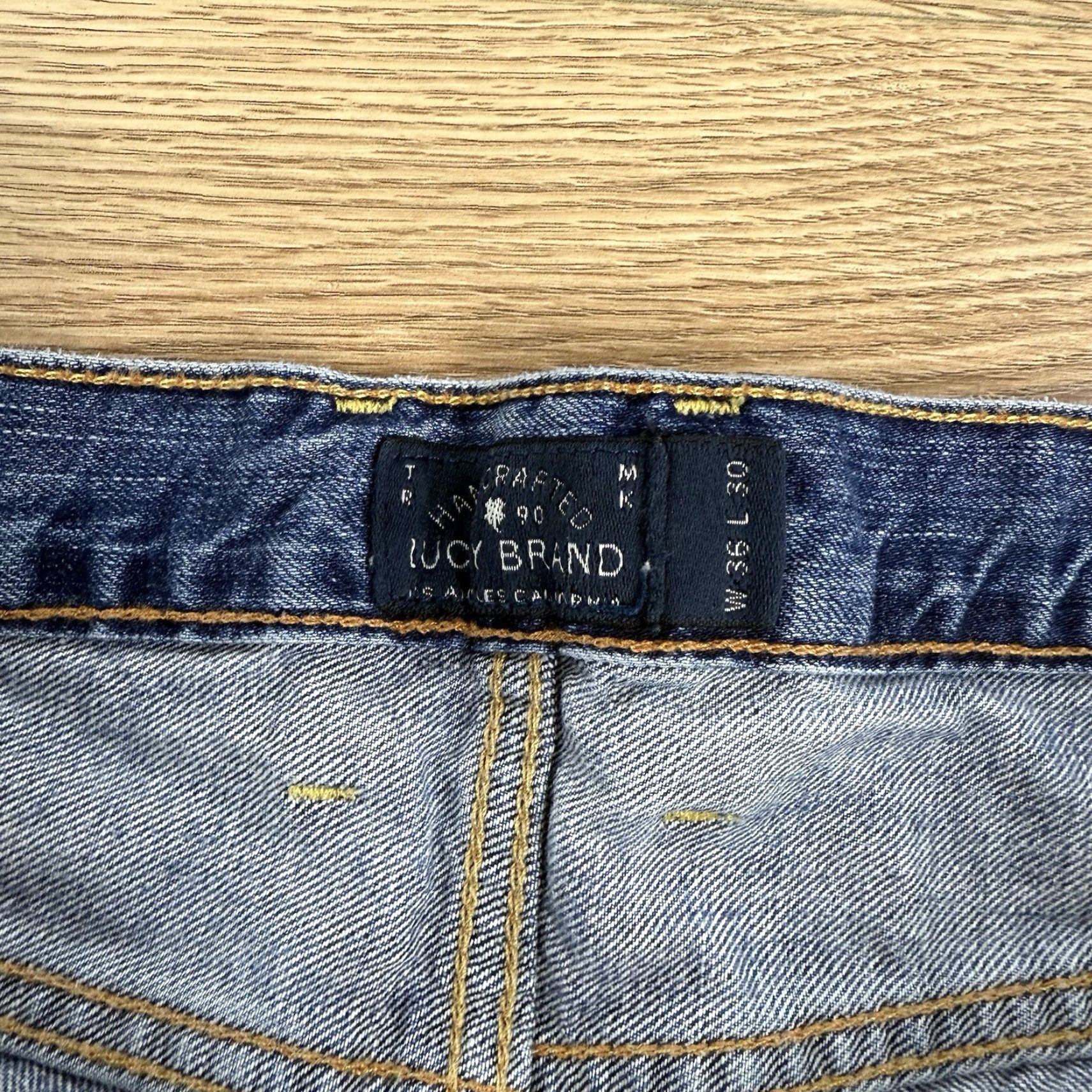 Lucky Brand VINTAGE Lucky Brand Jeans Men 36x30 Blue Medium Wash Straight Denim 90s Mens Straight Denim Jeans Size US 36 / EU 52 - 2 Thumbnail