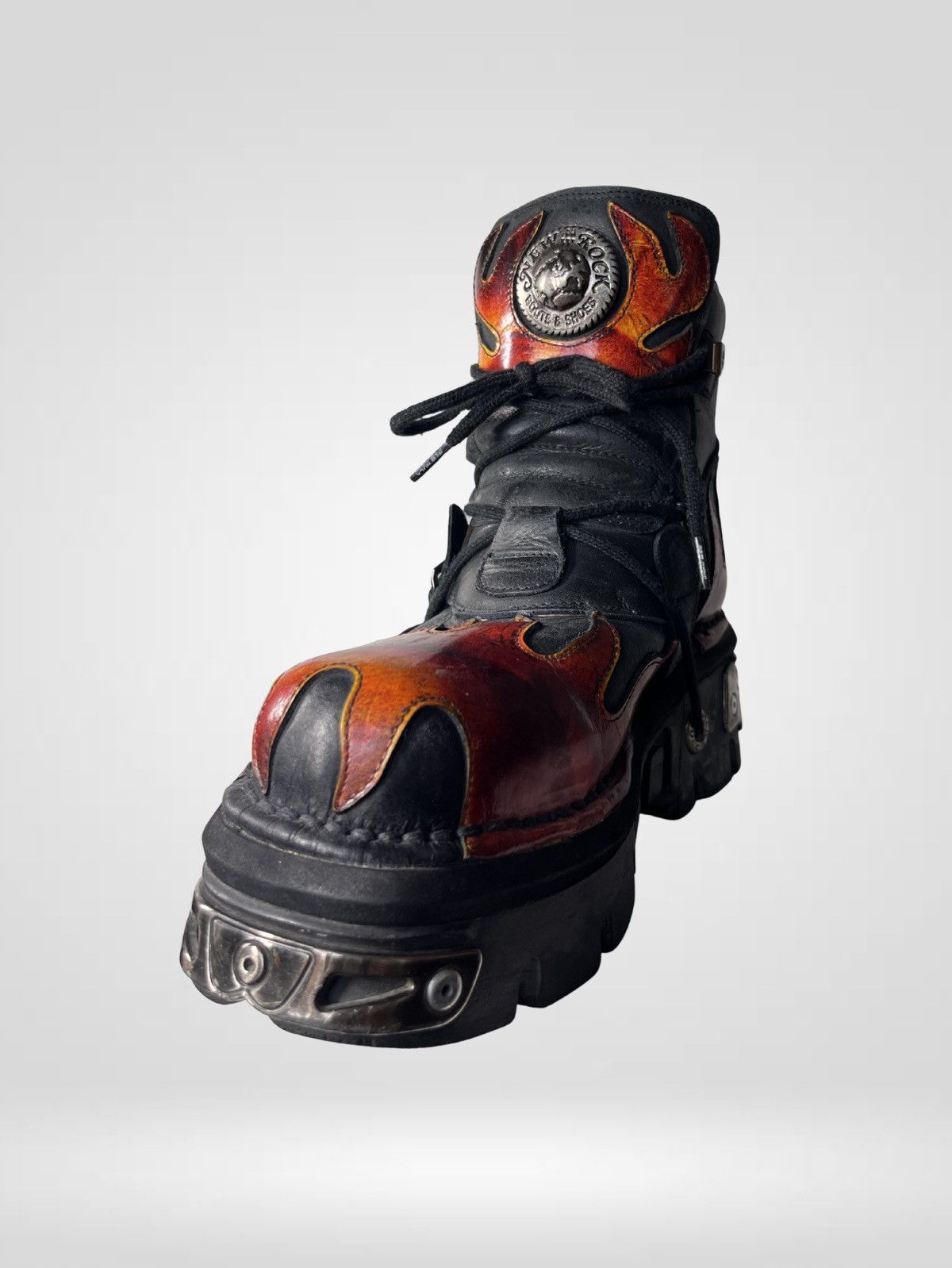 New Rock New Rock Reactor Boots - Red Flame Size US 9 / EU 42 - 3 Thumbnail