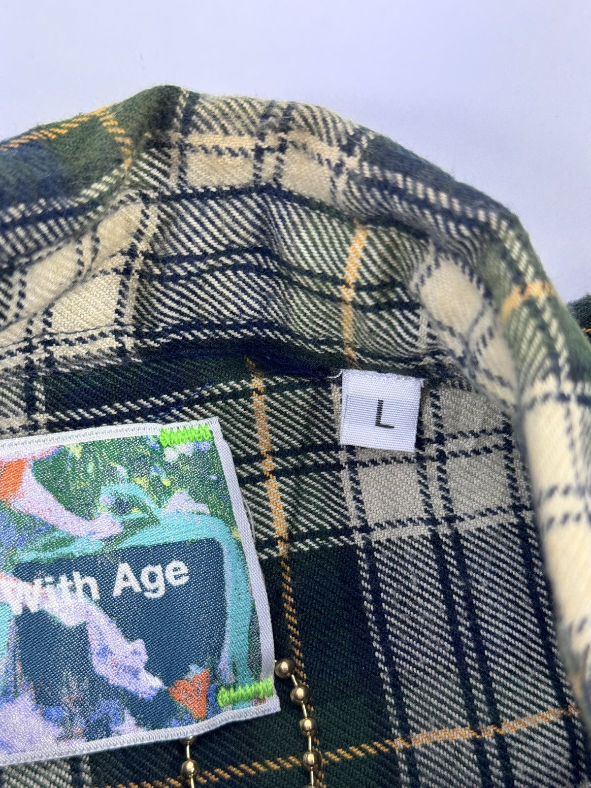 Better With Age MUIR REPAIR FLANNEL OVERSIZED SHIRT Size US L / EU 52-54 / 3 - 5 Thumbnail