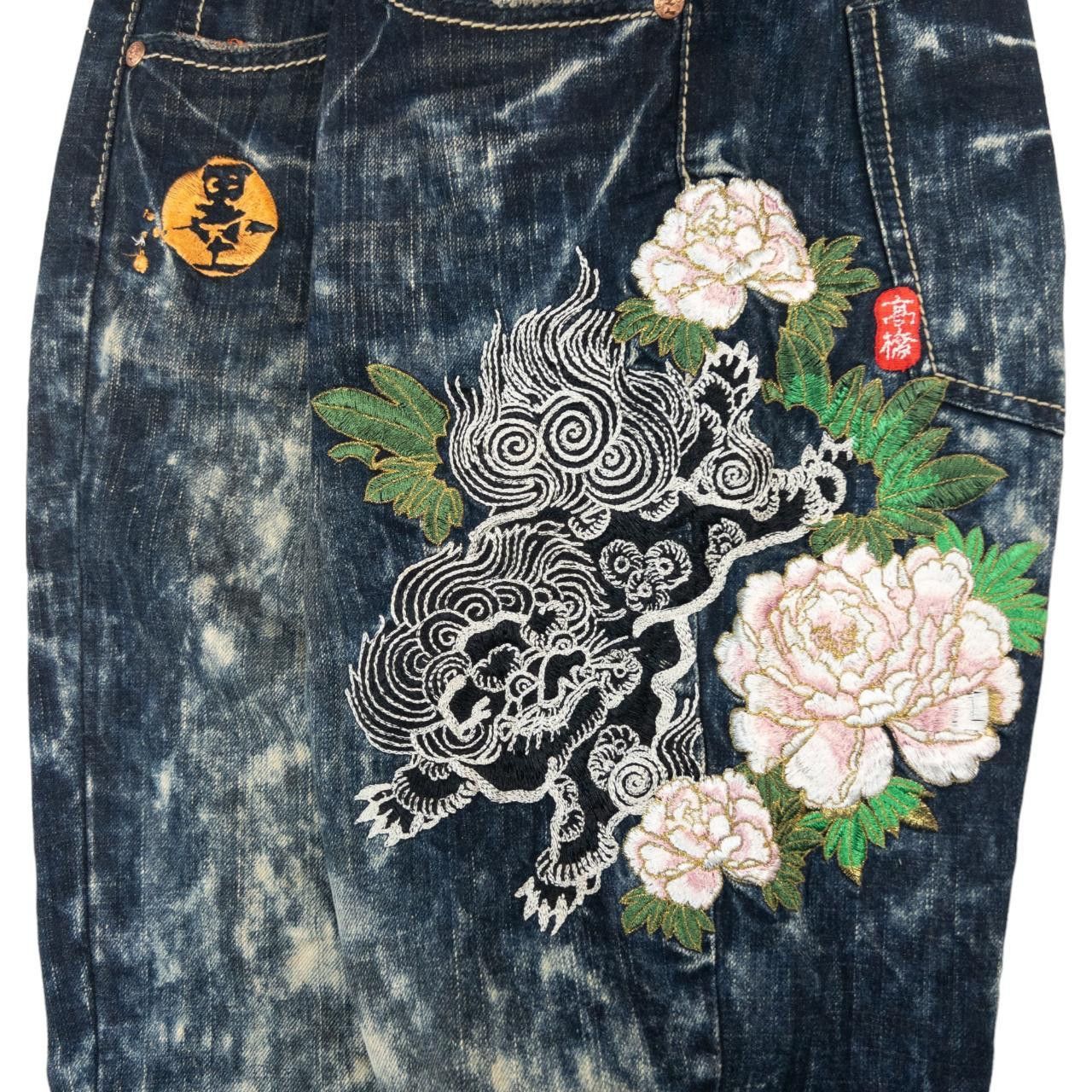 Other Vintage BigTrain Embroidered Floral Japanese Denim Jeans W33 Size US 33 - 5 Thumbnail