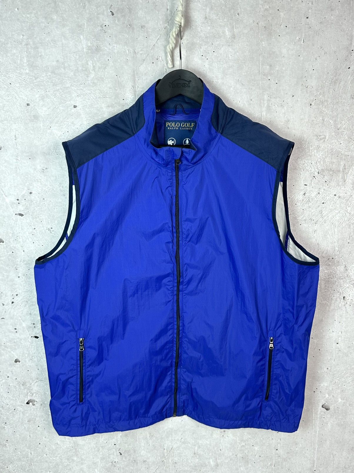 Polo Ralph Lauren Polo Golf Ralph Lauren Wind Water Resistant Blue Nylon Vest Size US XL / EU 56 / 4 - 1 Thumbnail