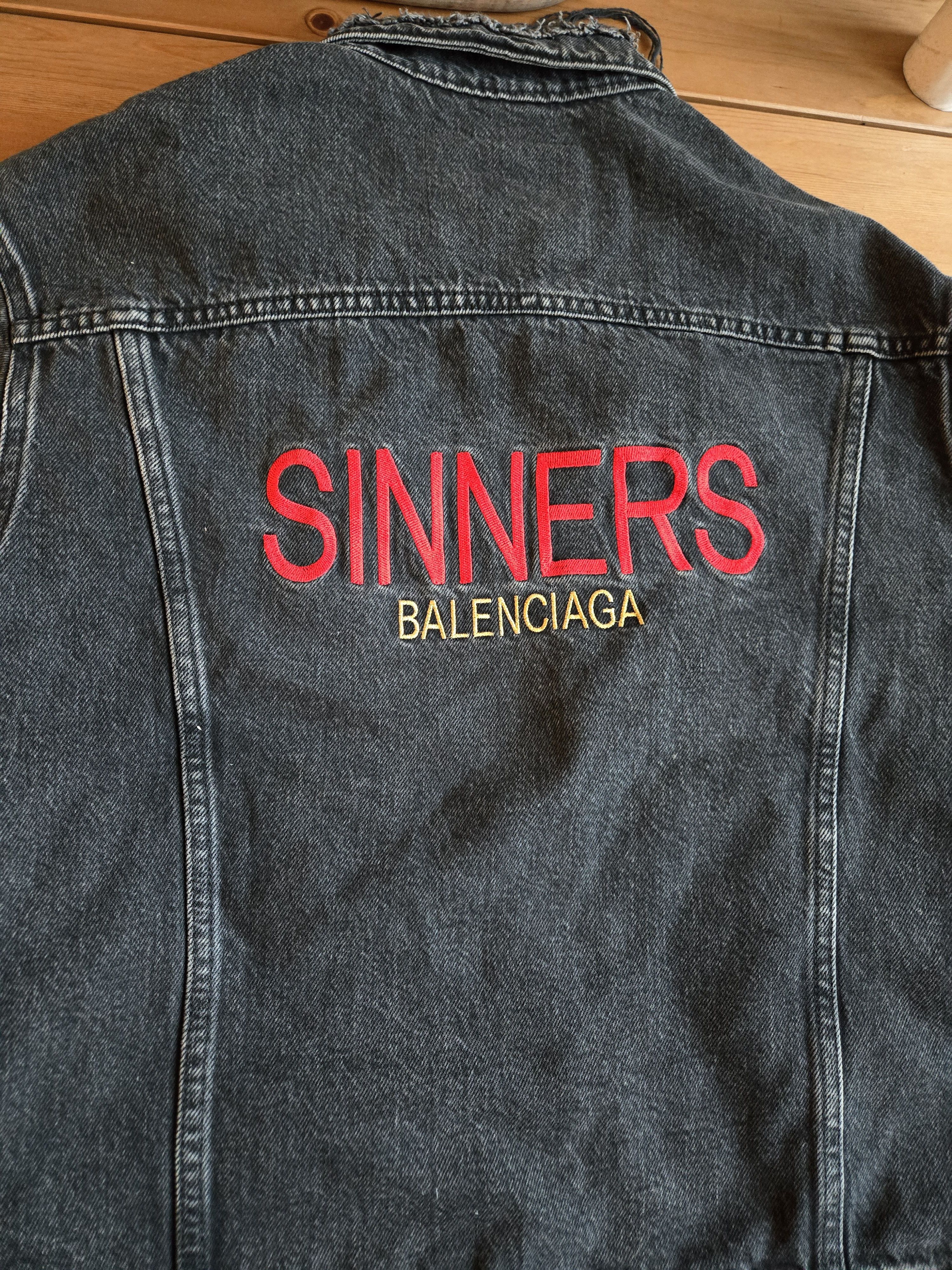 Balenciaga Balenciaga Sinners Distressed Denim Jacket Size US S / EU 44-46 / 1 - 4 Thumbnail