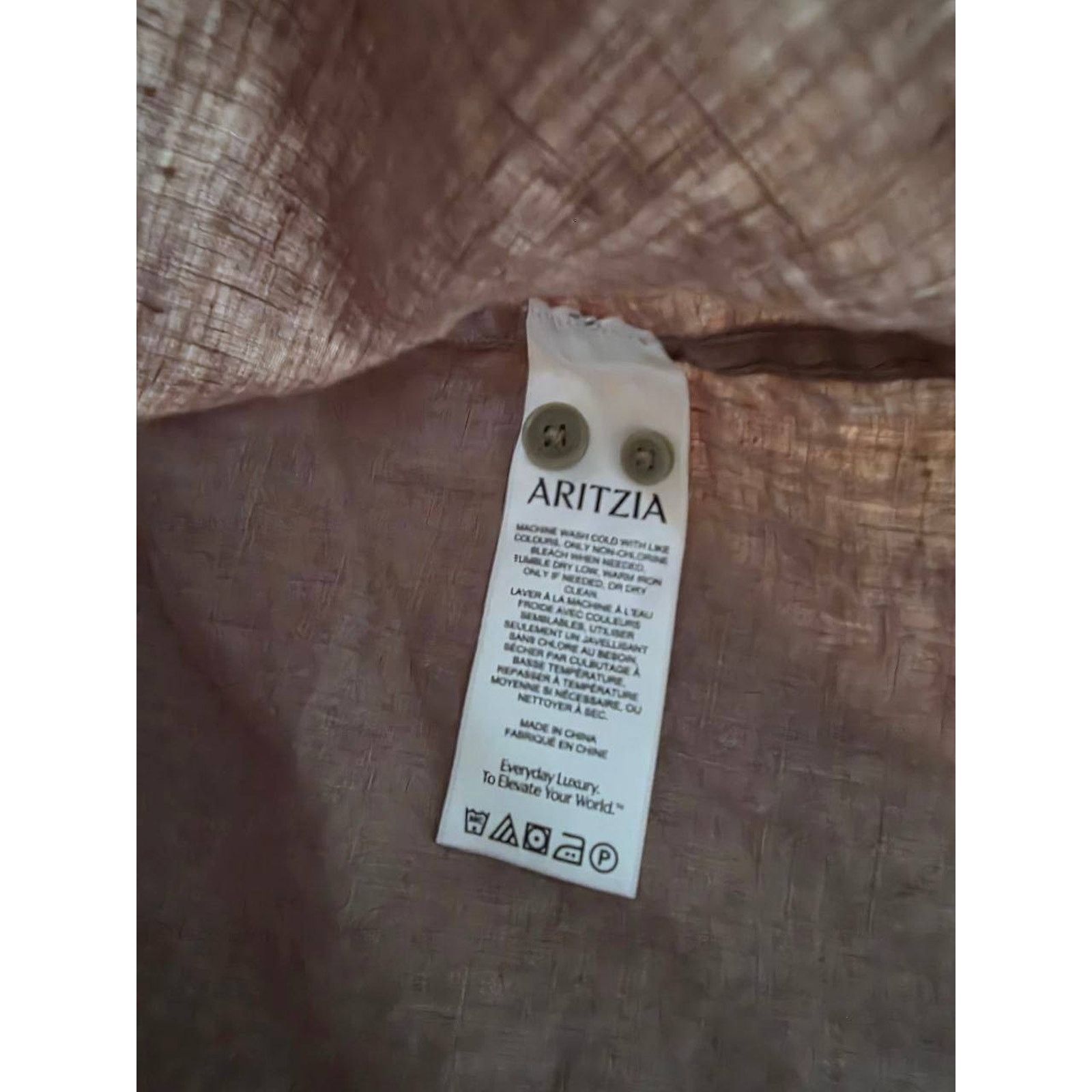 Aritzia Aritzia Babaton men linen Button-Up brown Shirt M A001530 Size US M / EU 48-50 / 2 - 5 Thumbnail