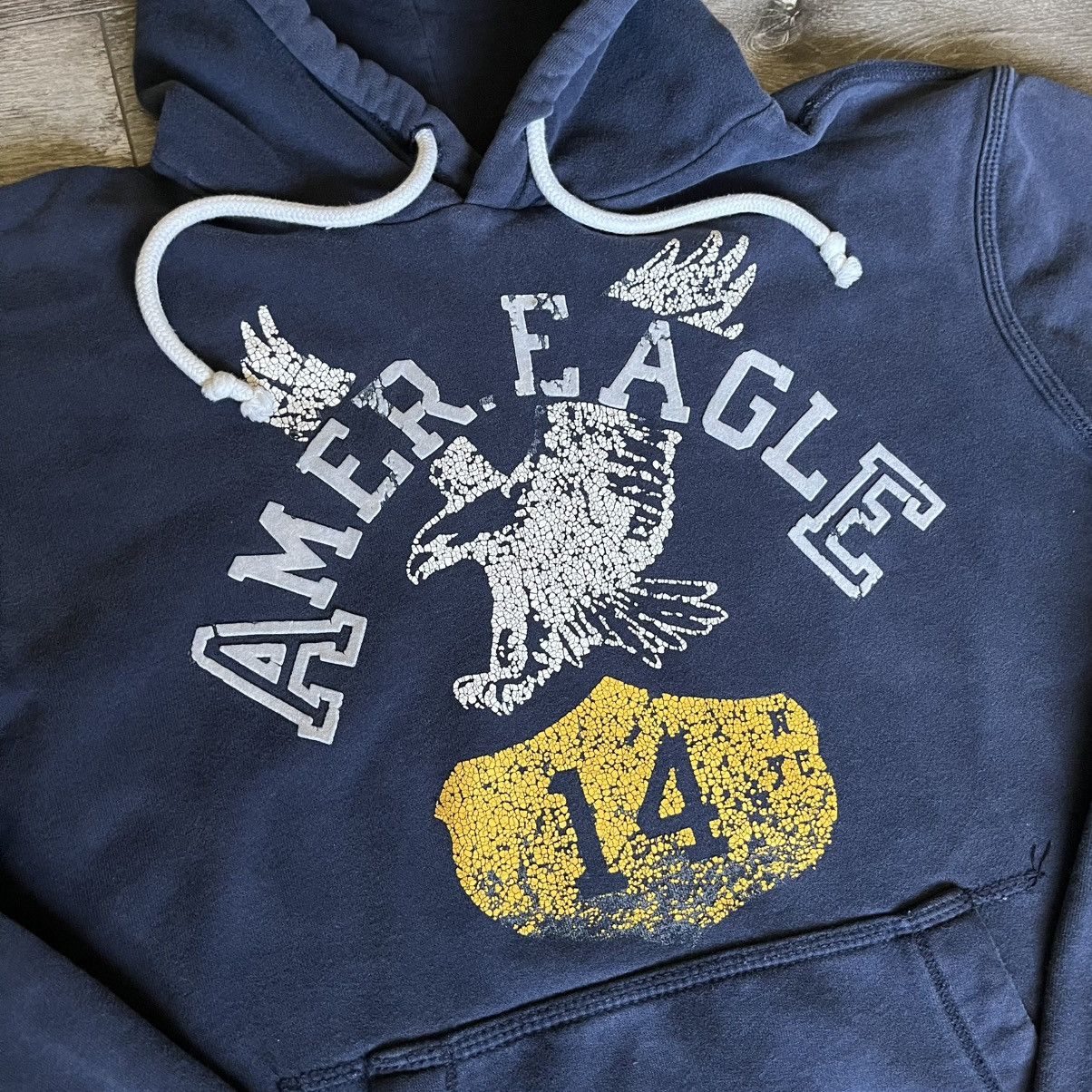 American Eagle Outfitters Vintage 2000s American Eagle Outfitters Varsity Logo Hoodie Size US M / EU 48-50 / 2 - 4 Thumbnail