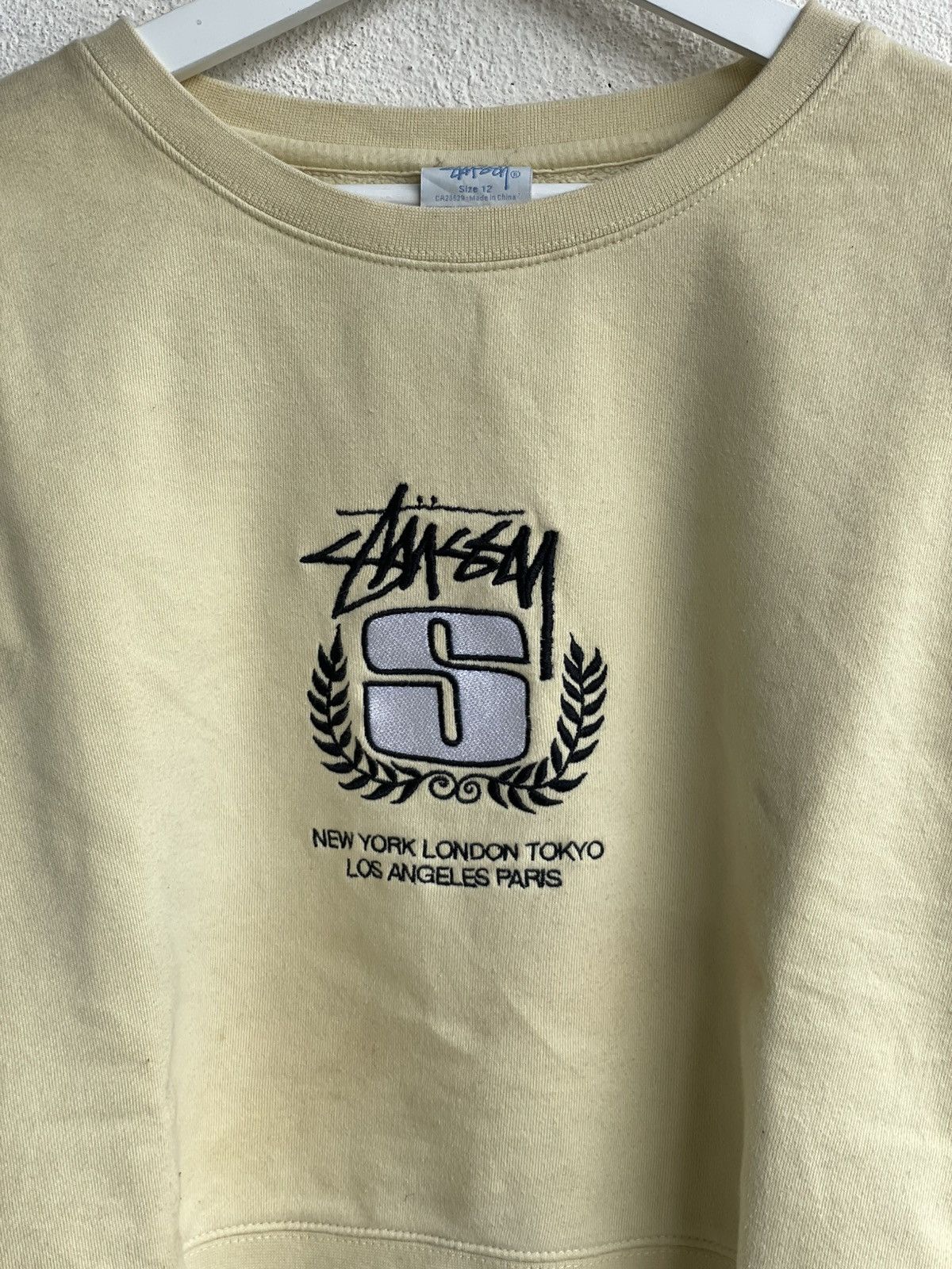 Stussy 00s Stussy Cropped Sweater Big Logo Y2K Miumiu CDG Hysteric Size XL / US 12-14 / IT 48-50 - 2 Thumbnail
