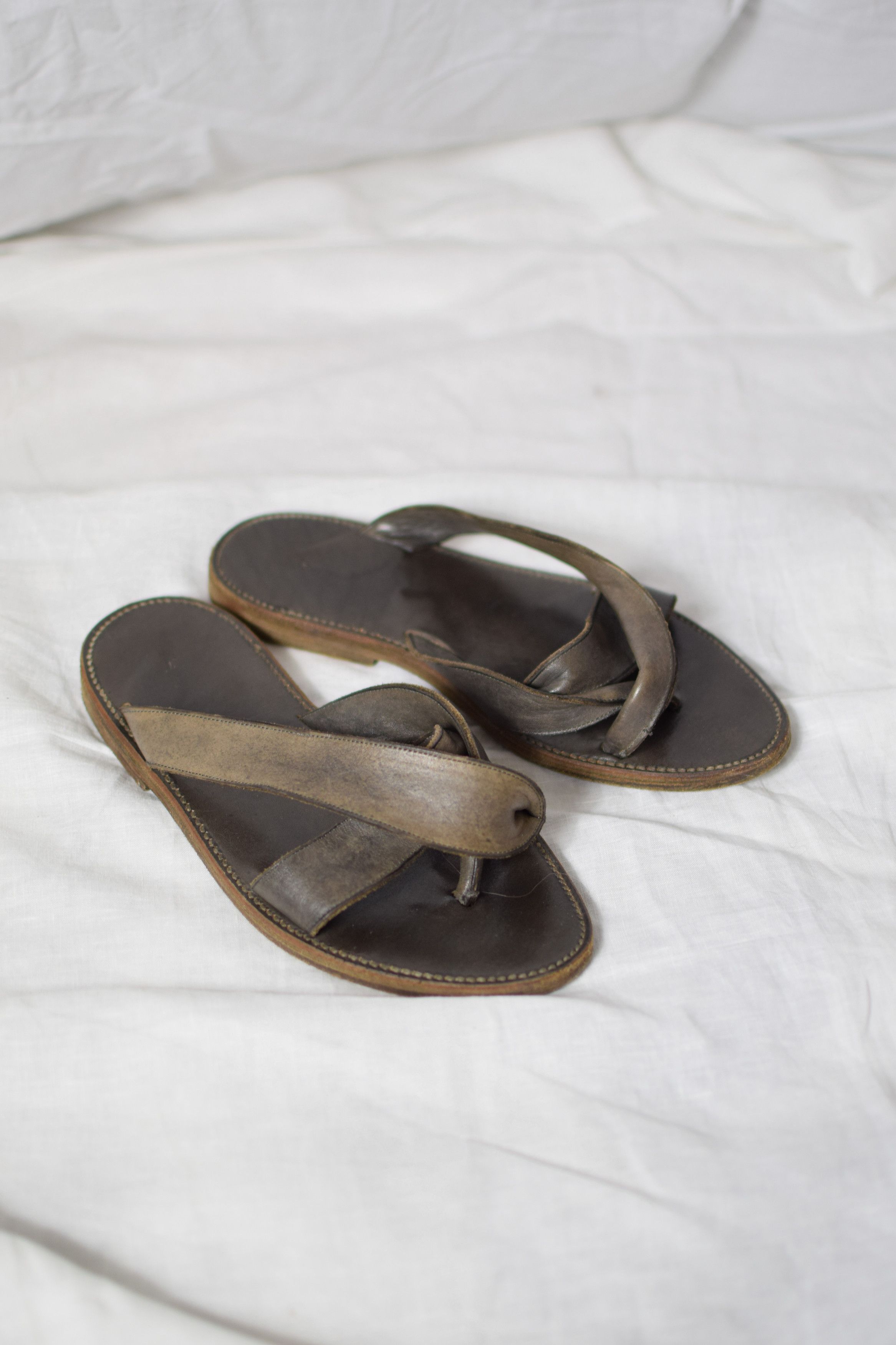 image of Julius Ms11 Chaos Leather Sandals - 347Fwm1 in Brown, Men's (Size 9)