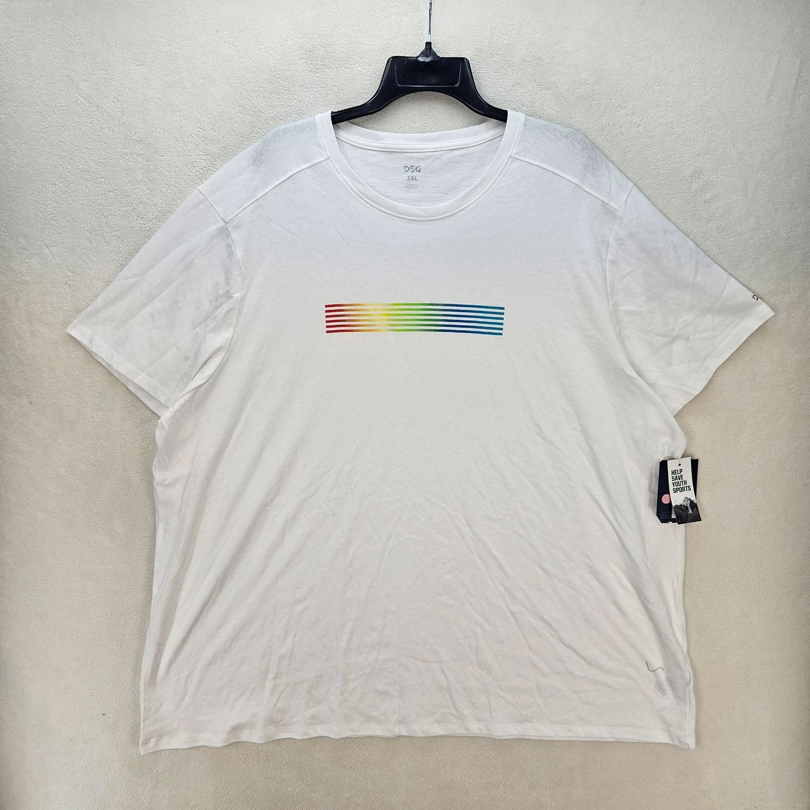 Other DSG MEN'S 3XL PURE WHITE SHORT SLEEVE TEE NWT PRIDE RAINBOW Size US XXL / EU 58 / 5 - 1 Thumbnail
