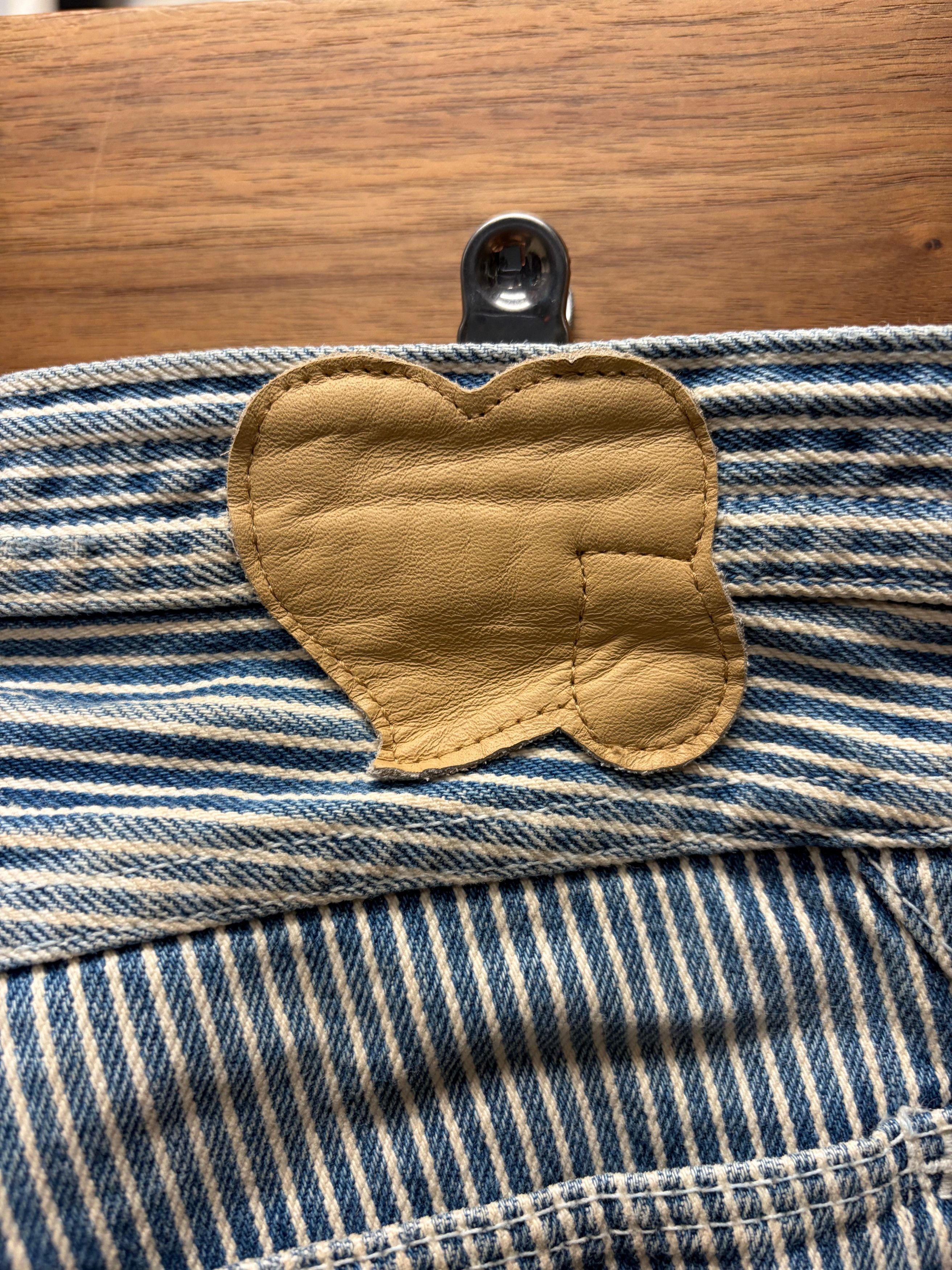 Number (N)ine Number (N)ine ‘Crying Heart Patch’ Hickory Striped Blue Skinny Jeans Size US 30 / EU 46 - 5 Thumbnail