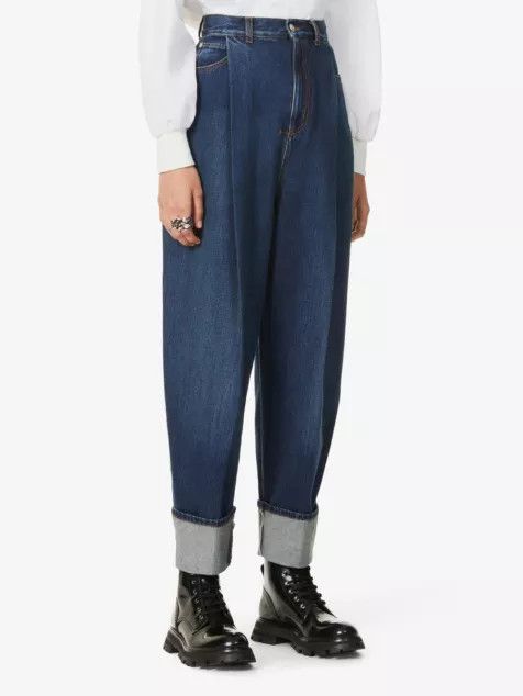 Alexander McQueen o1y0325 Denim Pant in Blue Size 28" / US 6 / IT 42 - 3 Thumbnail