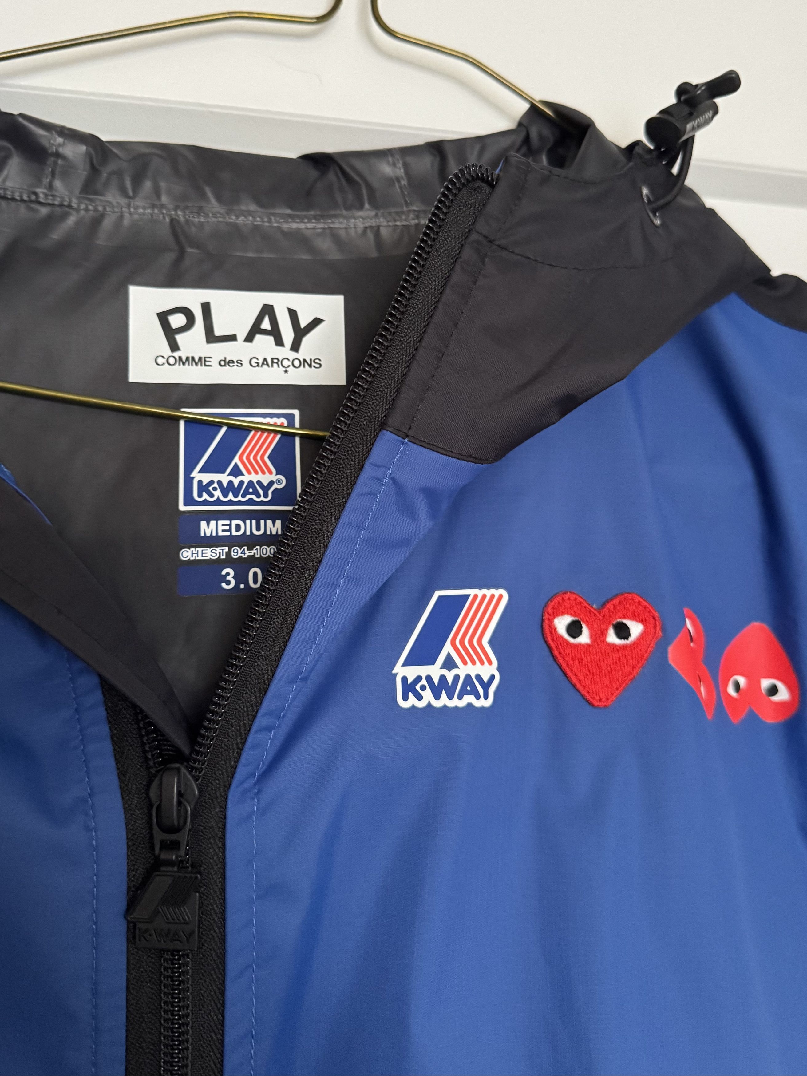 Comme des Garcons PLAY PLAY COMME DES GARÇONS K-Way Zip Jacket Blue/Black M Size US M / EU 48-50 / 2 - 4 Thumbnail