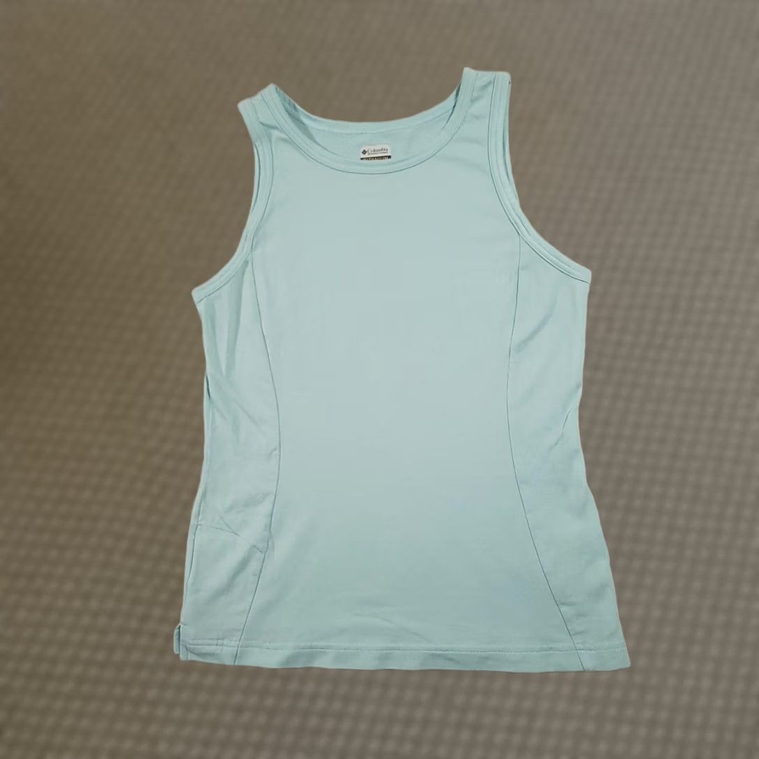 Vintage Columbia Shirt Womens M Light Blue Titanium Tank Top Stretch Nylon Athletic Sleeveless Crew Neck Size M / US 6-8 / IT 42-44 - 1 Thumbnail