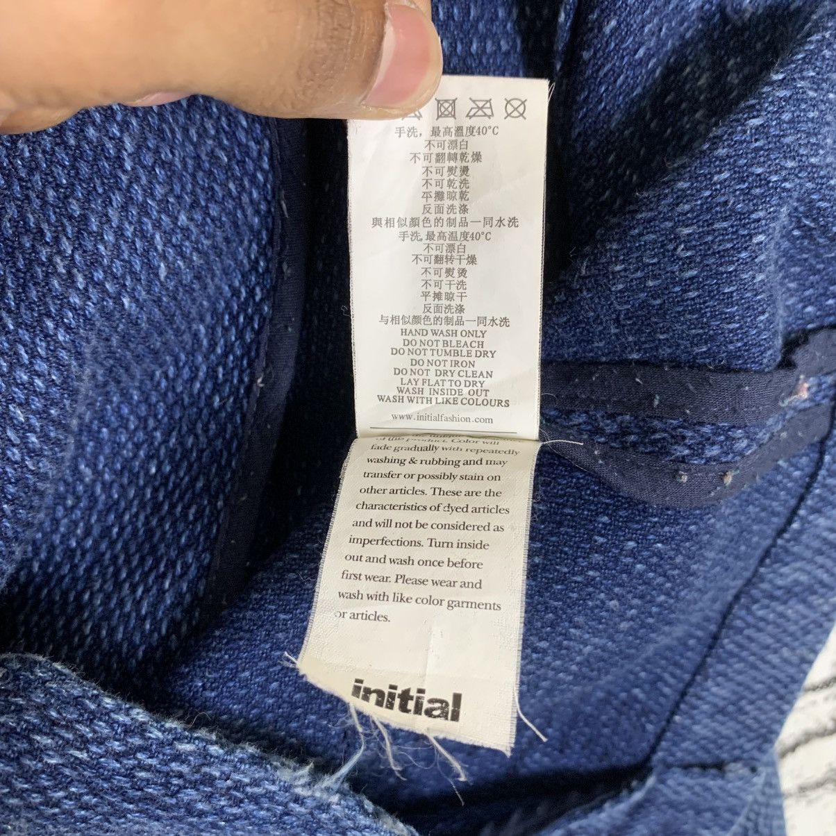 Vintage Vintage Initials Indigo Denim Jacket Size US XS / EU 42 / 0 - 11 Thumbnail