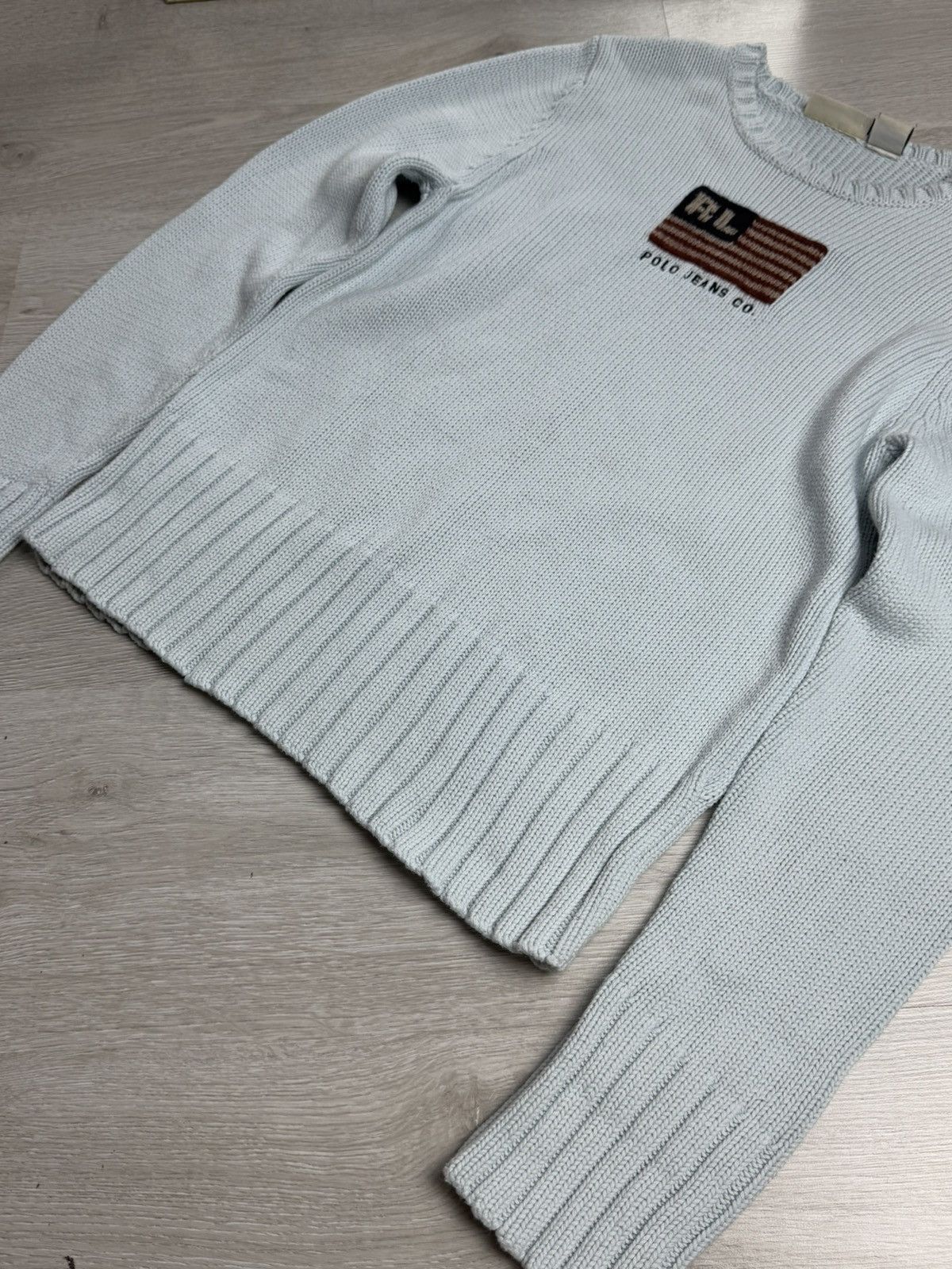 Polo Ralph Lauren × Ralph Lauren × Ralph Lauren Sport Ralph Lauren vintage polo amerykan flag USA sweater damski Size L / US 10 / IT 46 - 3 Thumbnail
