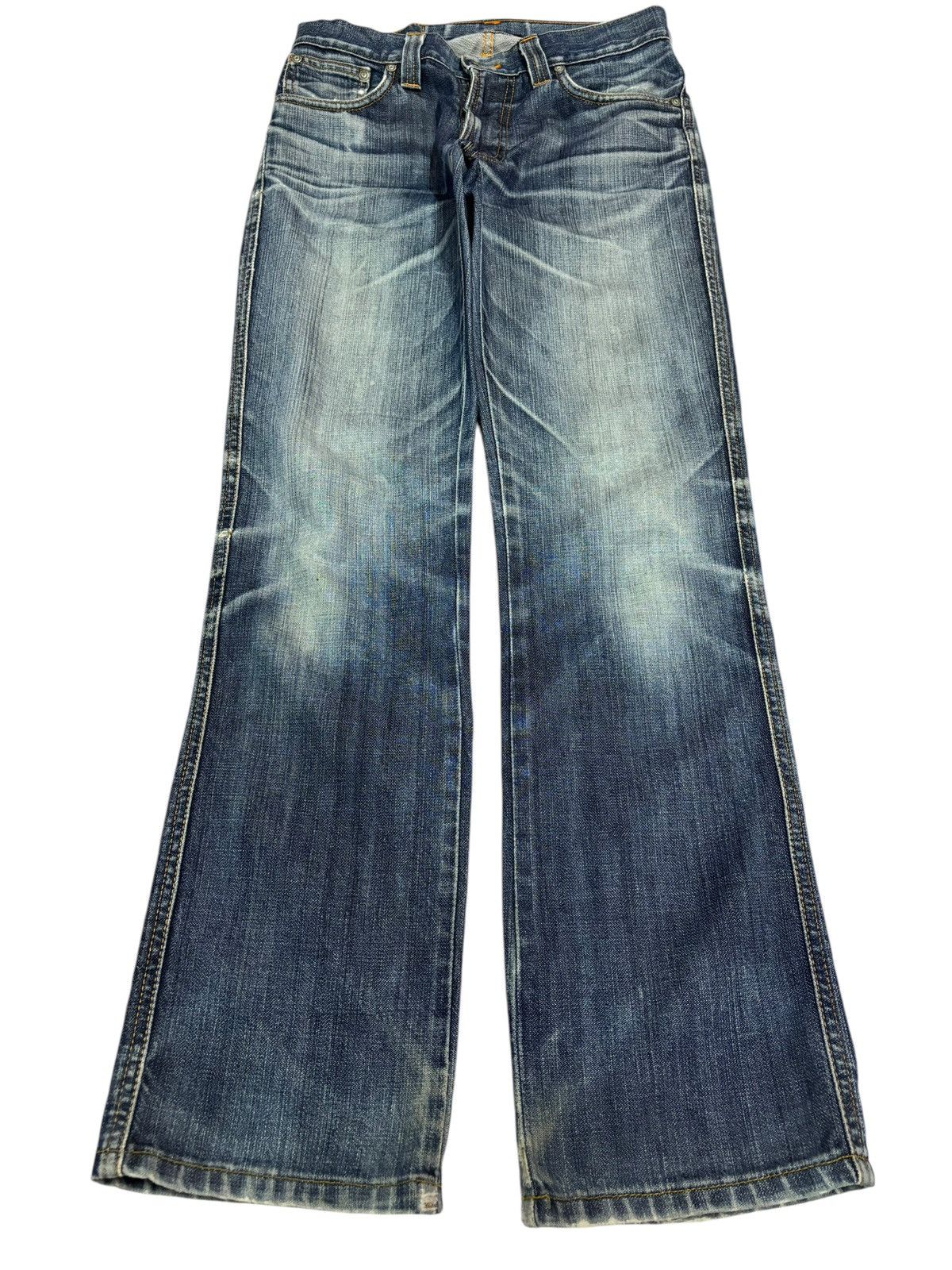 Nudie Jeans × Vintage 90s Vintage Nudie Faded Indigo Jeans Size US 29 - 1 Thumbnail
