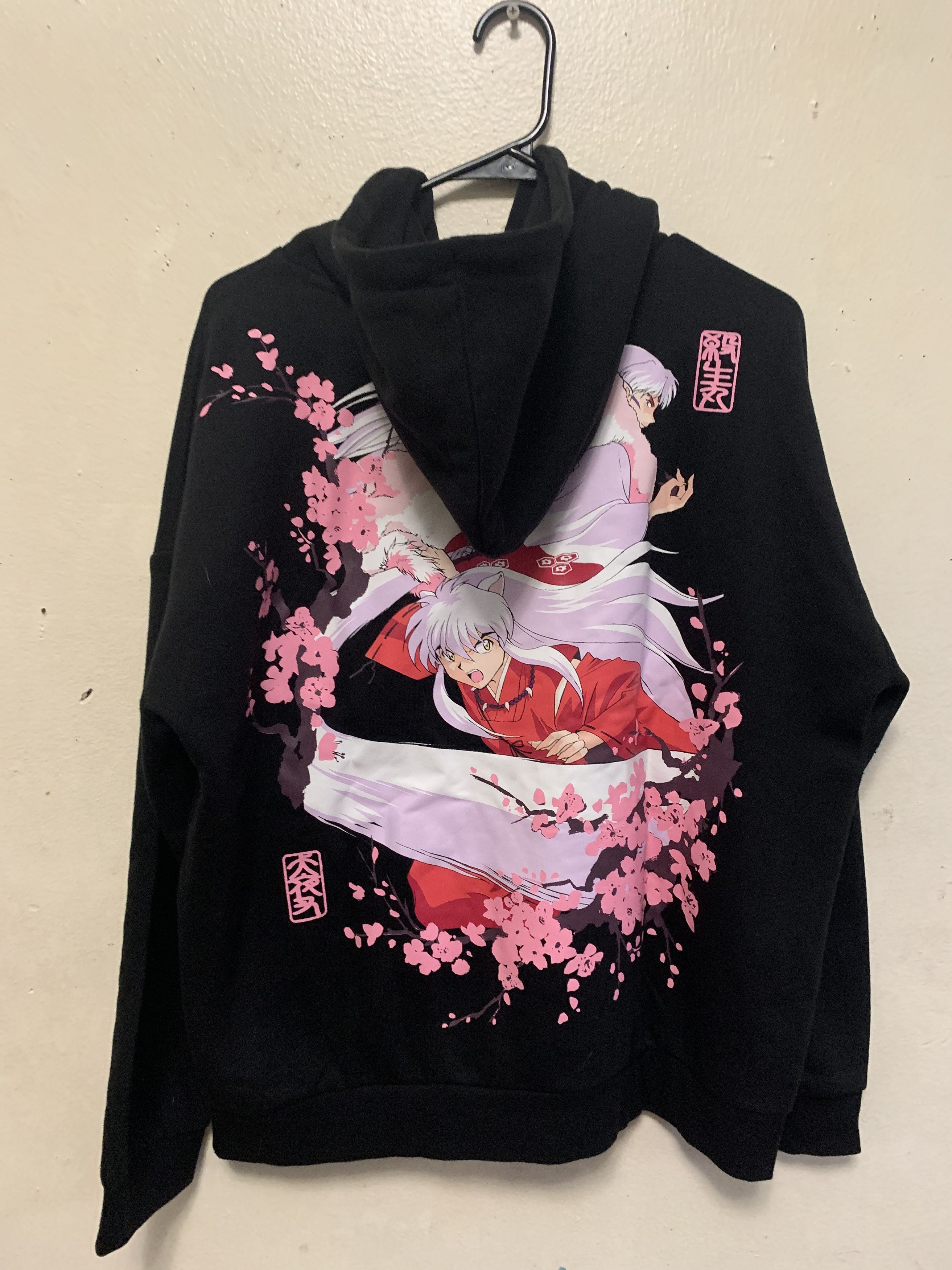 Anime INUYASHA Graphic Print Hoodie ⊛ BLACK/PINK ⊛ Brand New Size US M / EU 48-50 / 2 - 6 Thumbnail