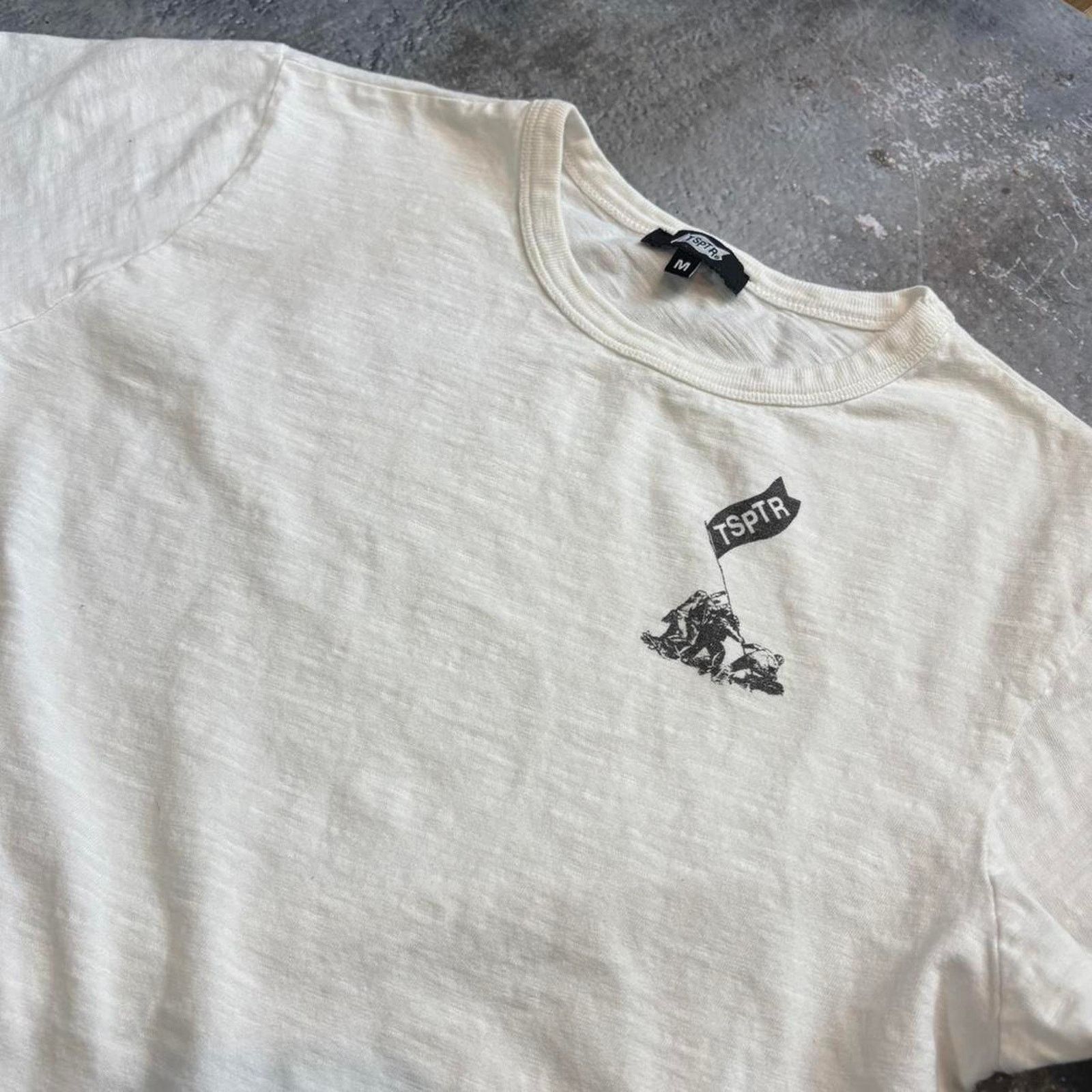 Japanese Brand White Slub Cotton Blank T Shirt! TSPTR Made in Japan. Medium Size US M / EU 48-50 / 2 - 2 Thumbnail