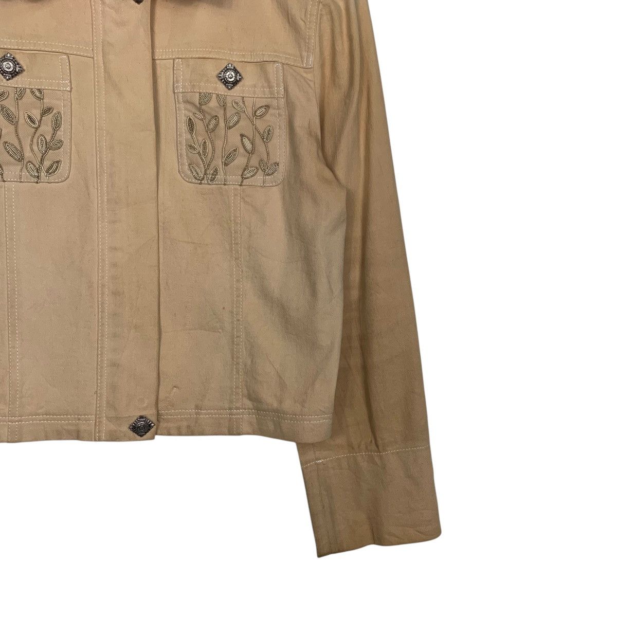Vintage LEAF Classic Retro Crop Jacket #2675-C120 Size M / US 6-8 / IT 42-44 - 4 Thumbnail
