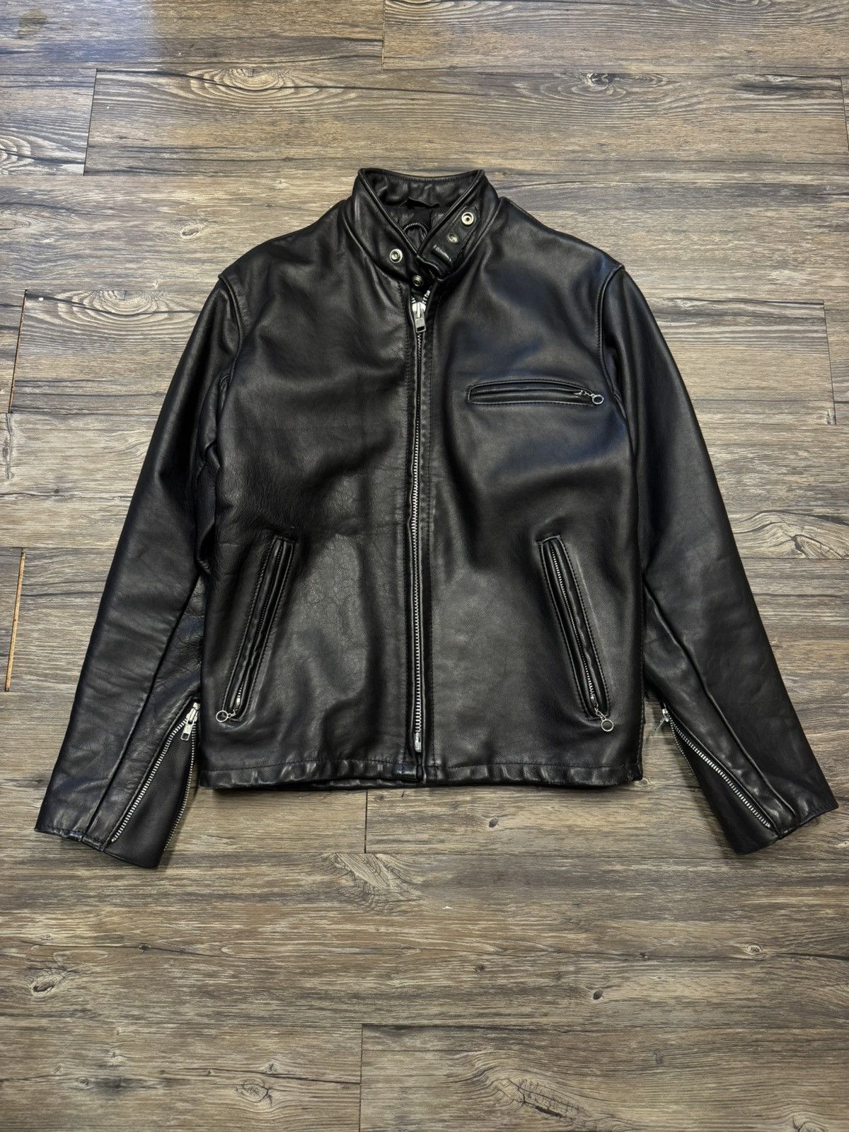 【schott】Single leather jacket 641 Schott Single Riders 641 Brown Leather Jacket Made in USA Size 38