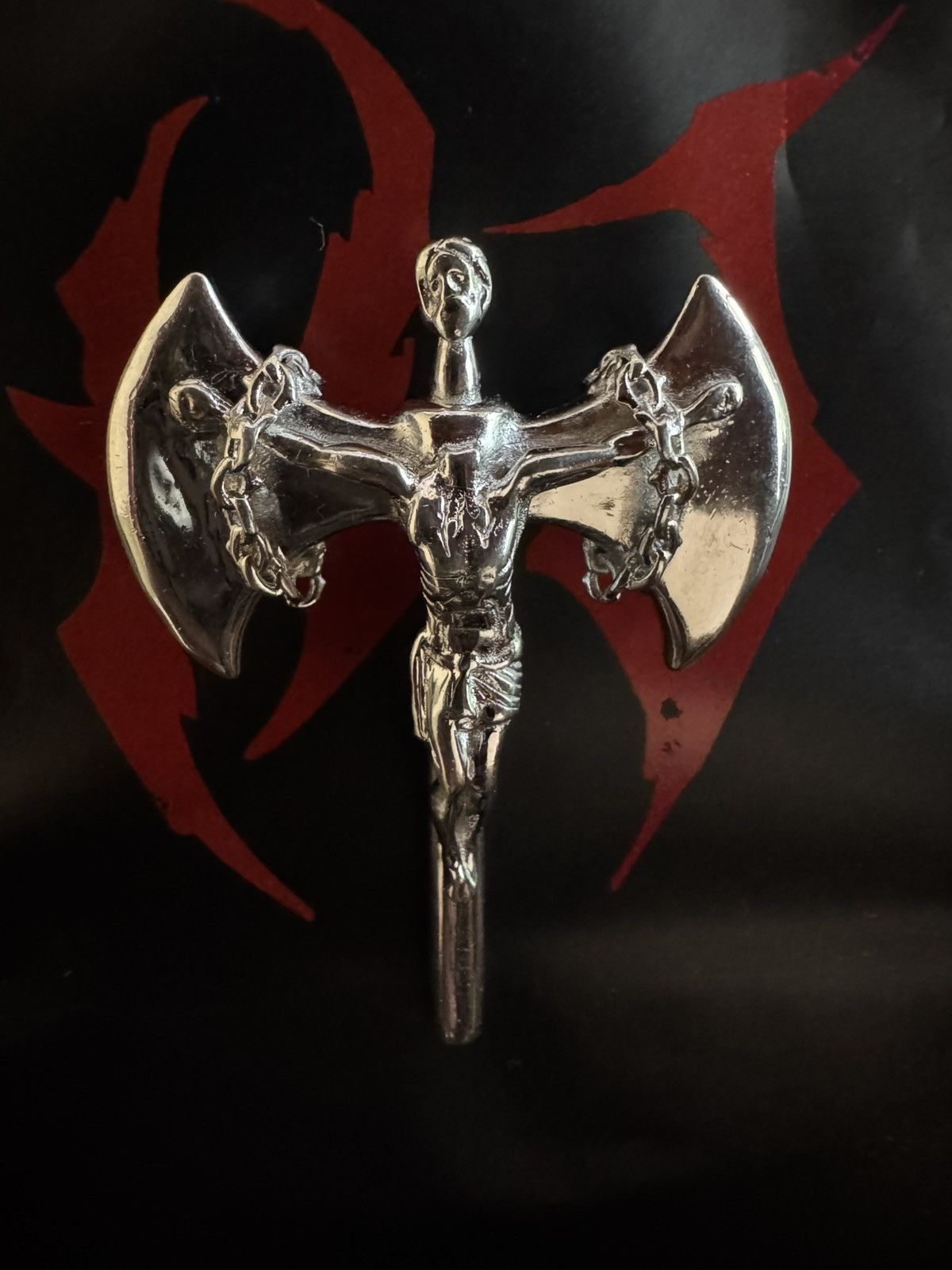 Other Hard Jewelry .925 Sterling Silver Pendant Gothic Crucifix Size ONE SIZE - 5 Thumbnail