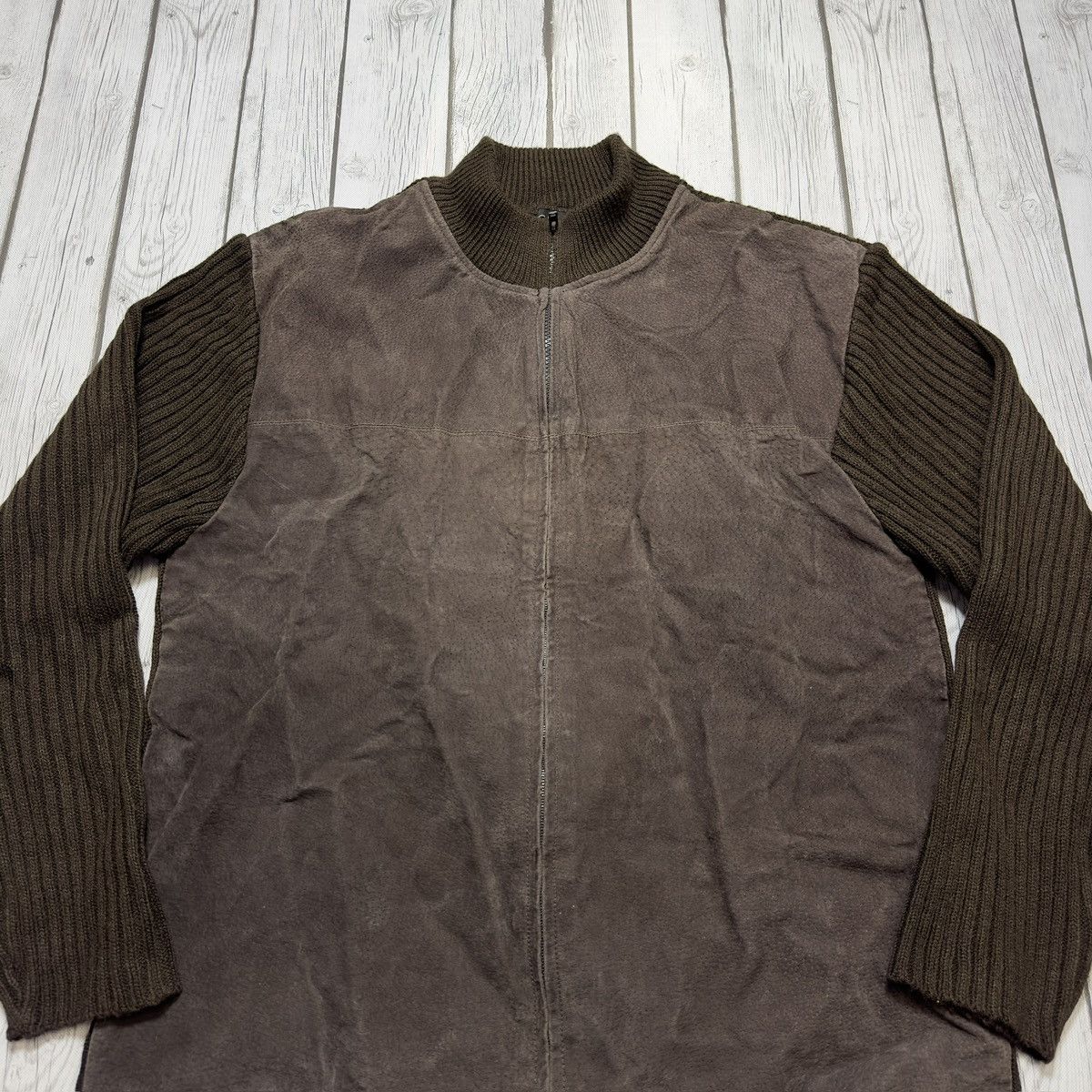 George × Vintage Vintage leather sweater Size US L / EU 52-54 / 3 - 3 Thumbnail