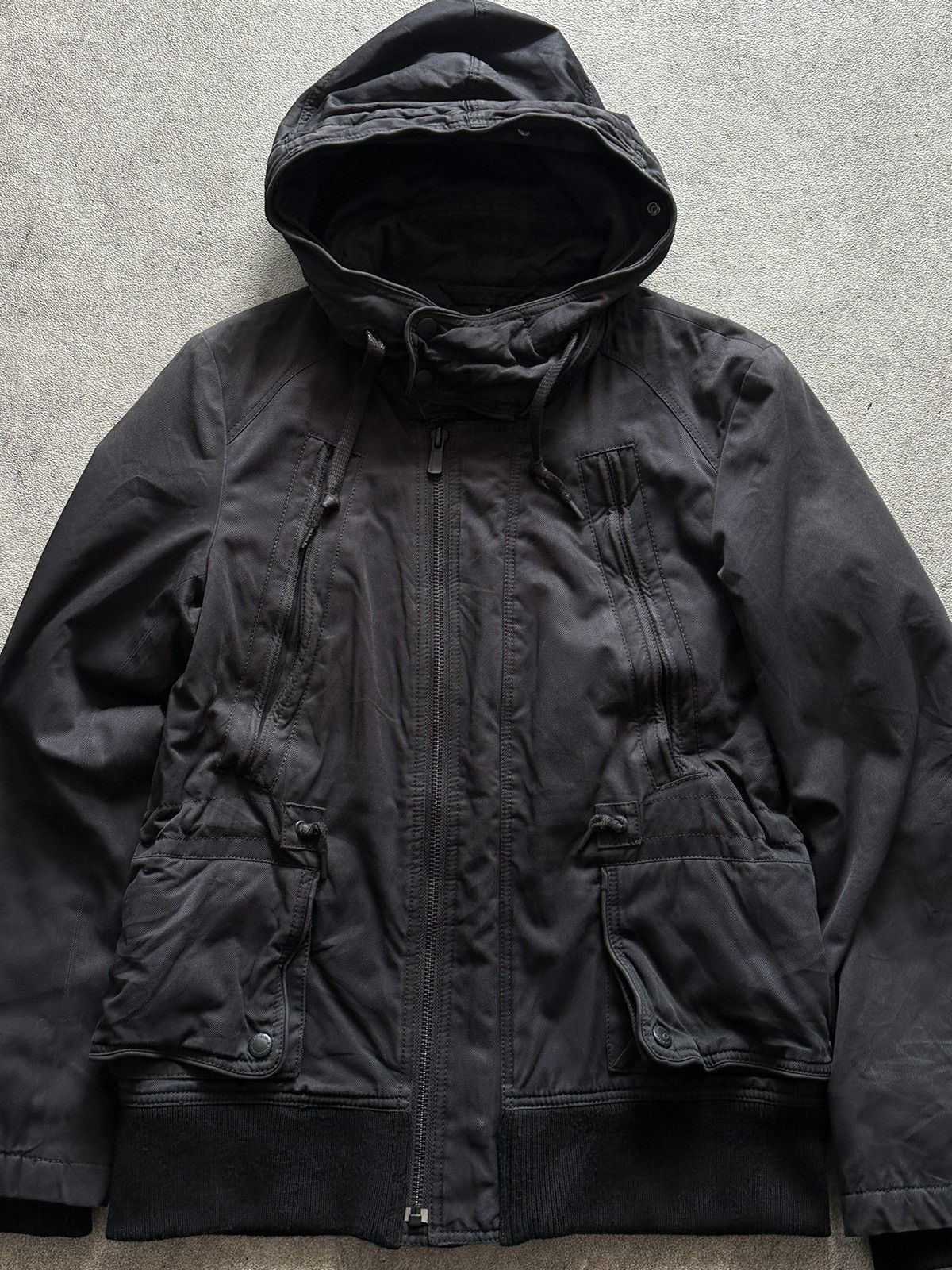 Neil Barrett Black Barret Neill Barret Coated Hooded Multipocket Jacket Size US S / EU 44-46 / 1 - 4 Thumbnail