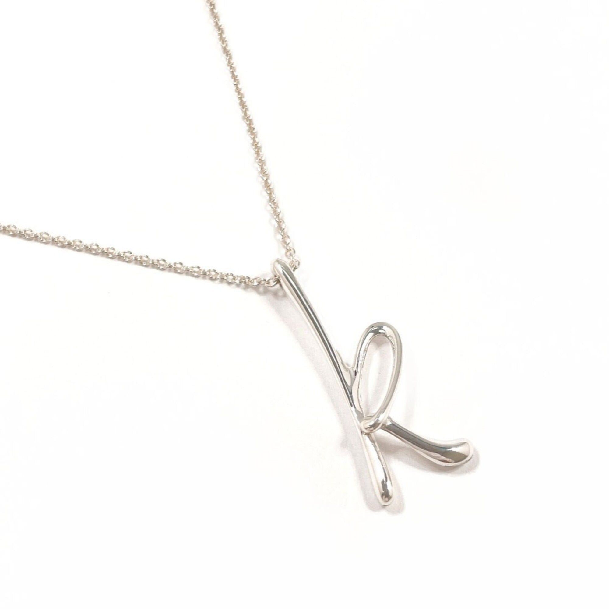 Tiffany & Co. TIFFANY&Co. Tiffany Letter K Initial Elsa Peretti Necklace Sterling Silver 925 Women's Size ONE SIZE - 1 Thumbnail