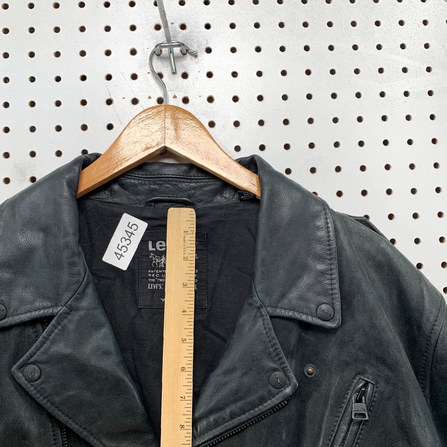 Levi's Levi's Genuine Leather Motorcycle Jacket Mens XL Black Heavyweight Moto Biker Jacket Size US XL / EU 56 / 4 - 7 Thumbnail
