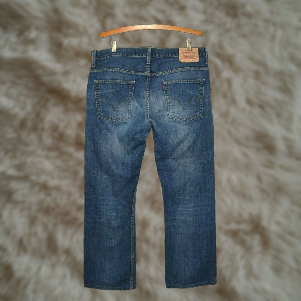 Levi's VINTAGE Levi's 507 Jeans Mens 38x34 Distressed Blue Denim Straight 9in Leg Opening 30.5in Inseam Regular Rise Mid 10-12in Size US 38 / EU 54 - 1 Thumbnail