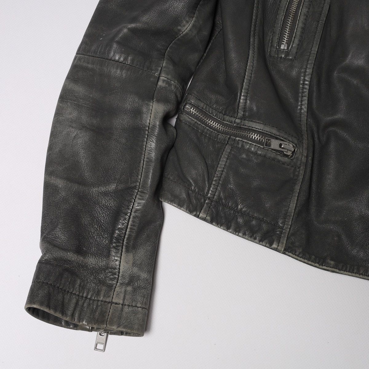 Allsaints Allsaints Cargo Biker Leather Jacket Faded Moto Size M / US 6-8 / IT 42-44 - 4 Thumbnail