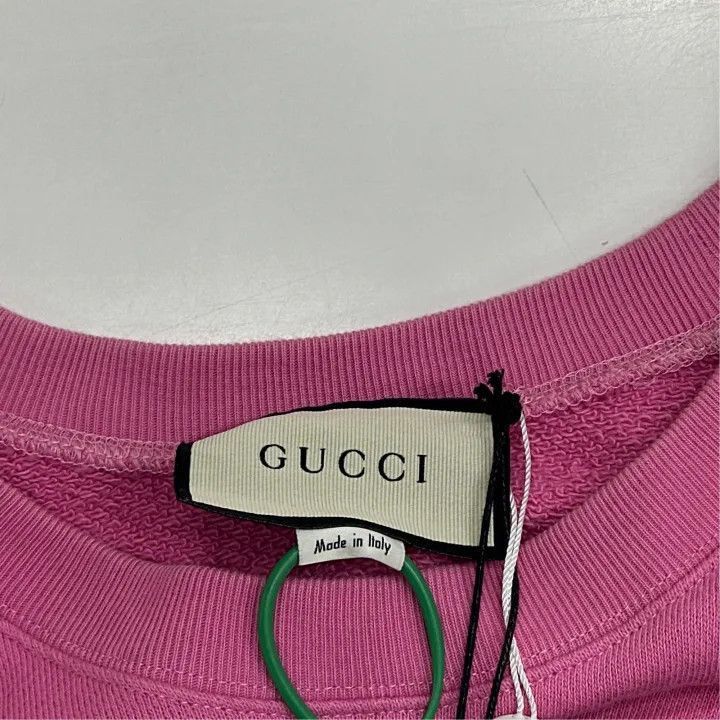 Gucci Gucci Pink Animal Print Sweatshirt for Women-2507 Size S / US 4 / IT 40 - 1 Thumbnail