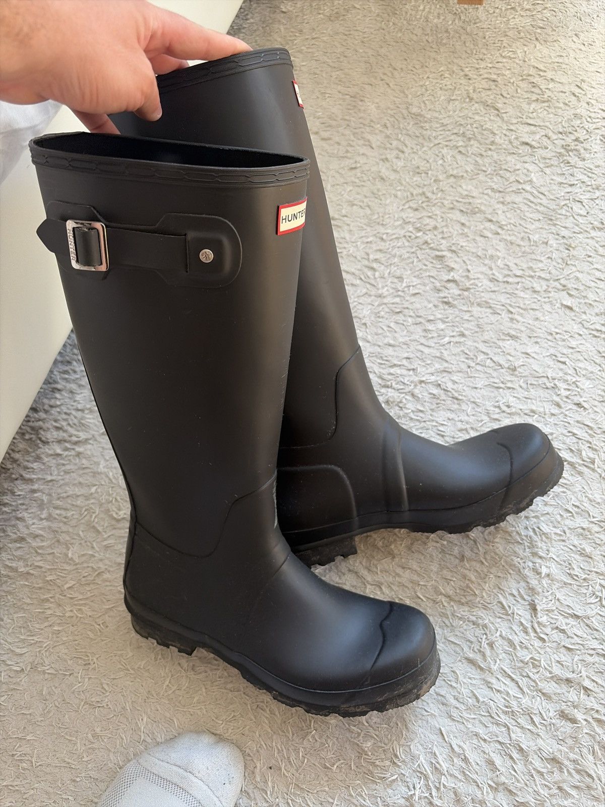 Hunter Tall Hunter Black Boots Size US 11 / EU 44 - 4 Thumbnail