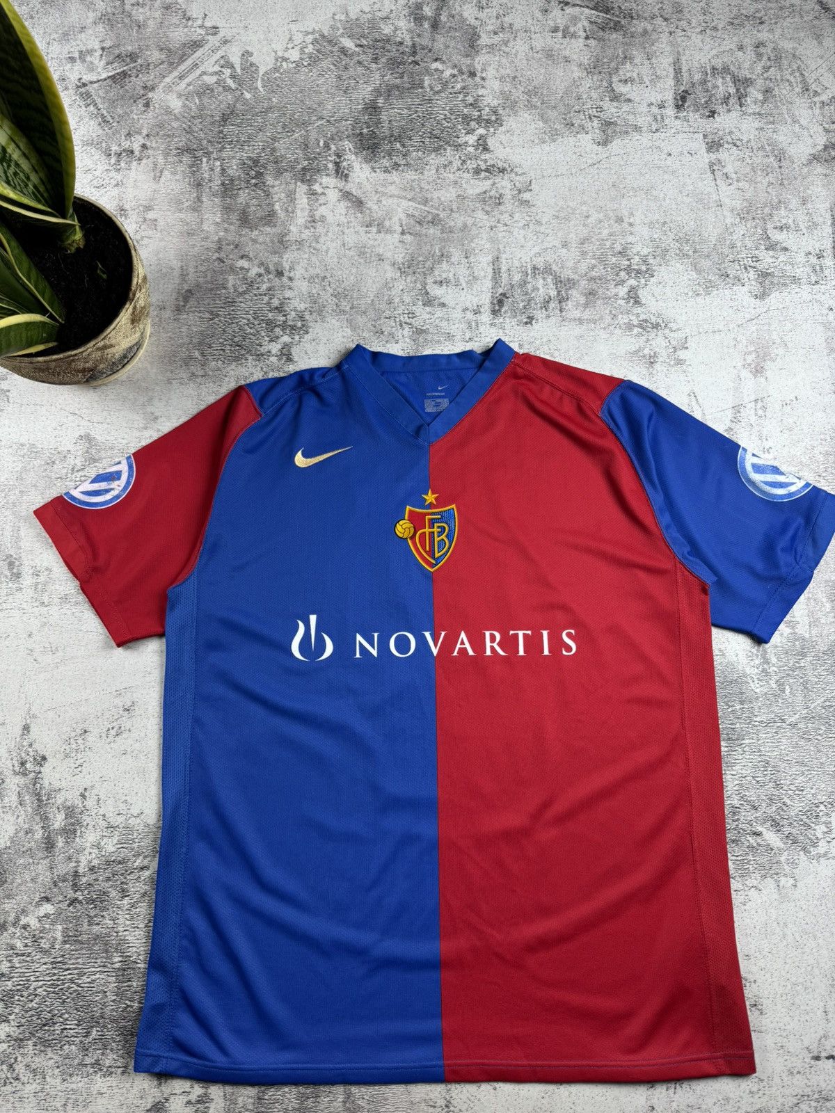 Nike BASEL 2006/2008 Matthias Nike Bloke core Soccer Football Fan T Shirt Jersey Kit Size US L / EU 52-54 / 3 - 5 Thumbnail