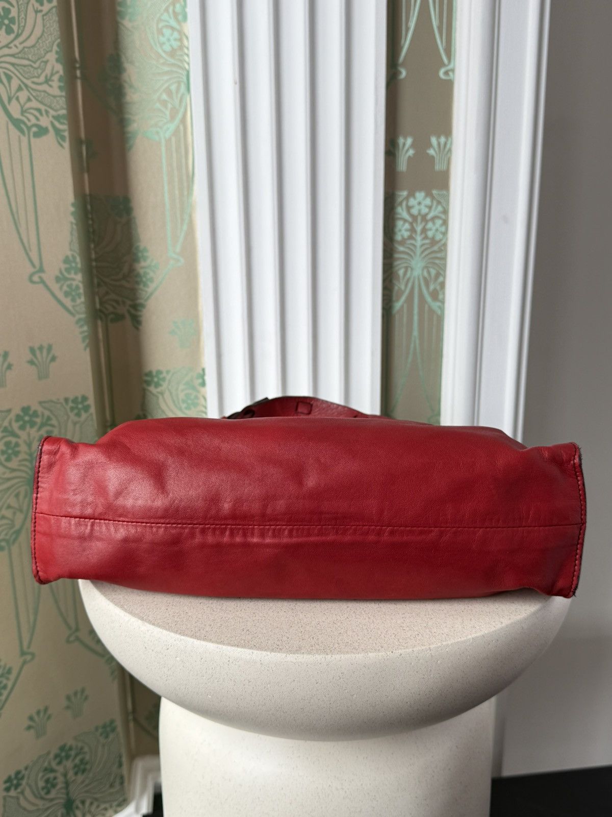 Prada Vintage Prada Logo Red Soft Leather Shoulder Bag Size ONE SIZE - 13 Thumbnail