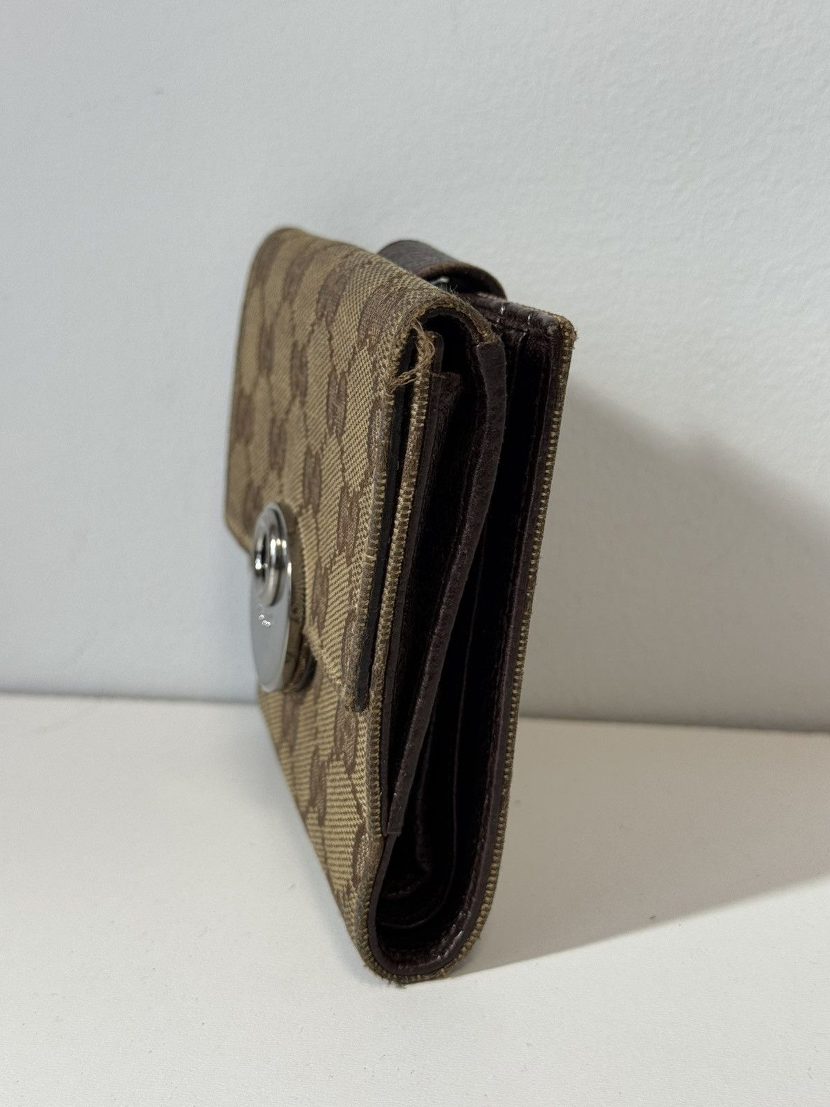Gucci Authentic, Gucci Brown Mono Canvas Compact Bi-fold Size ONE SIZE - 5 Thumbnail