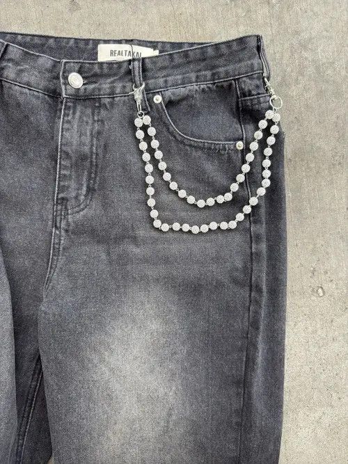 Japanese Brand Crystal Cluster Wallet Chain (White⚪️) Size ONE SIZE - 6 Thumbnail