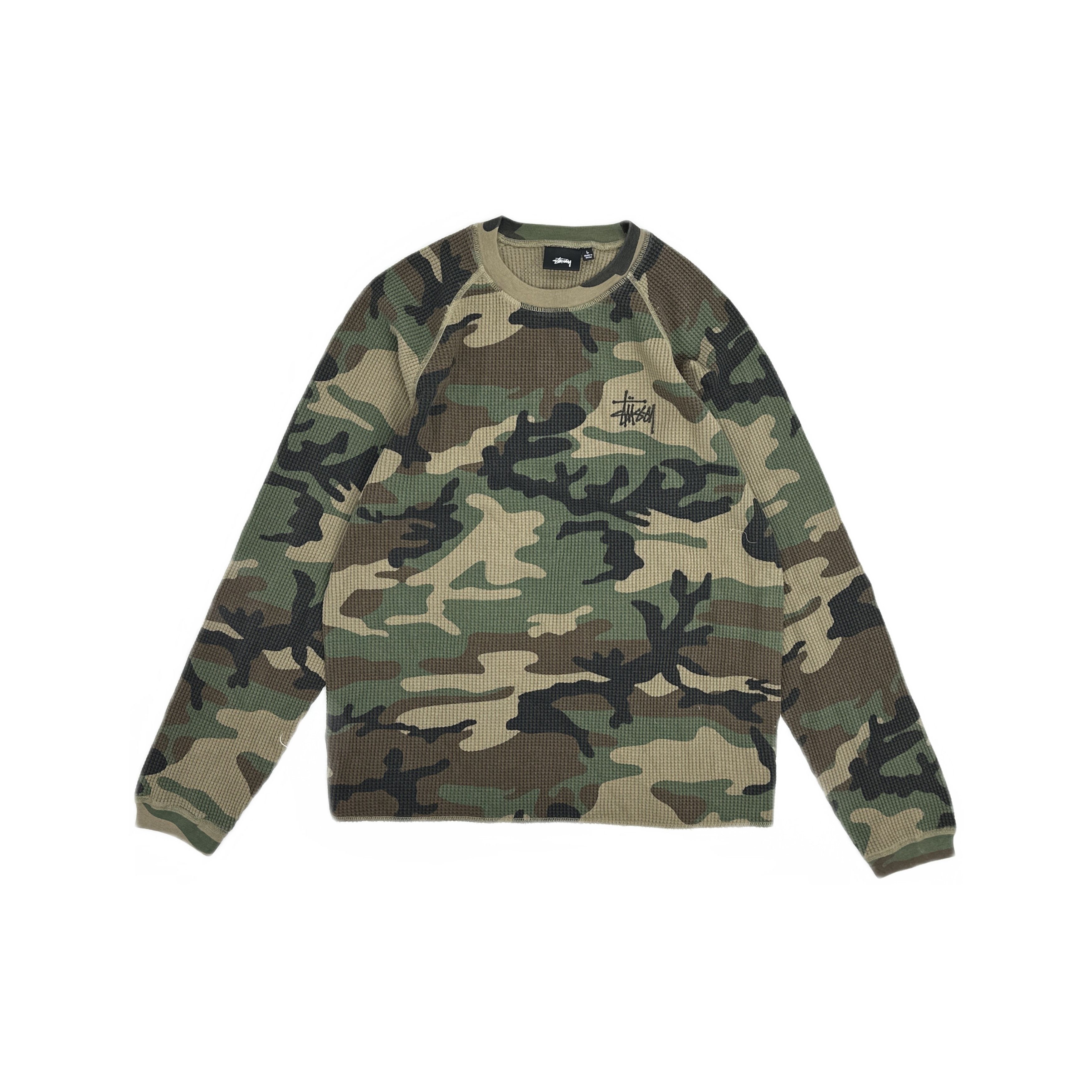 Stussy Stussy Camo Waffle Thermal Long Sleeve T-Shirt Size L Size US L / EU 52-54 / 3 - 1 Thumbnail
