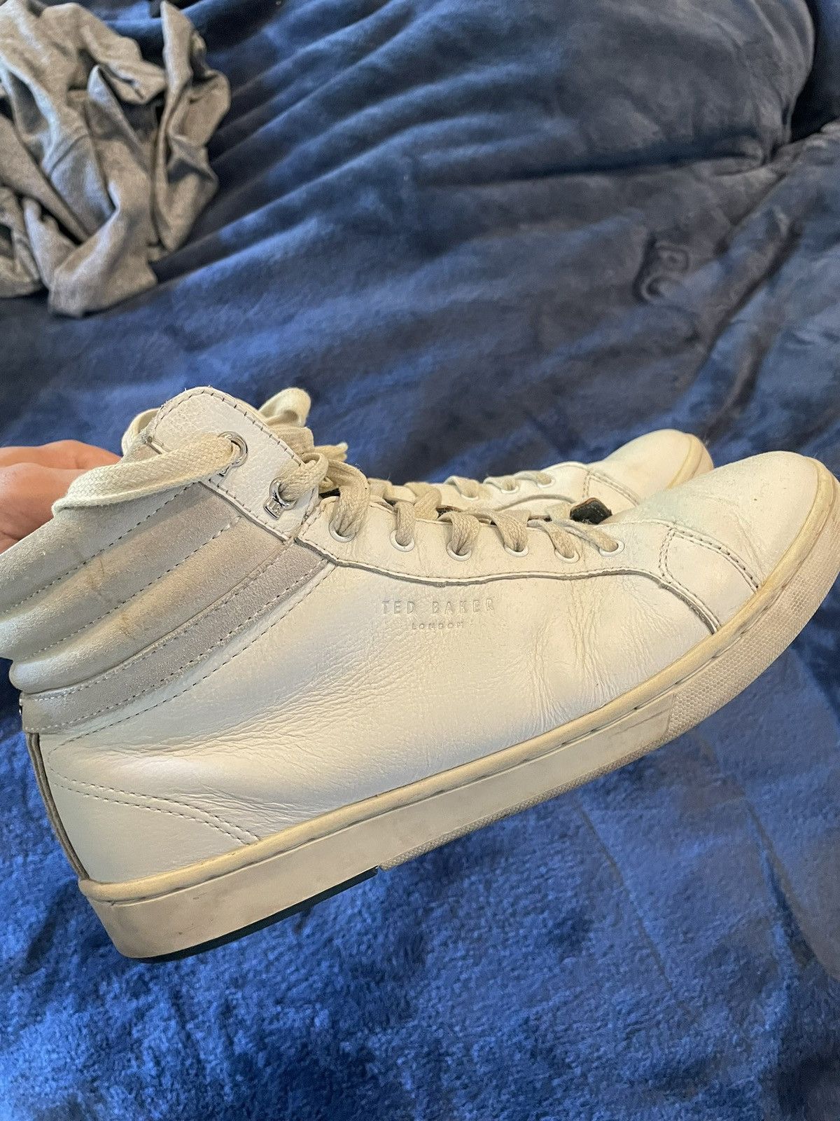 Ted Baker Ted Baker White Leather Hightops Size US 8.5 / EU 41-42 - 2 Thumbnail