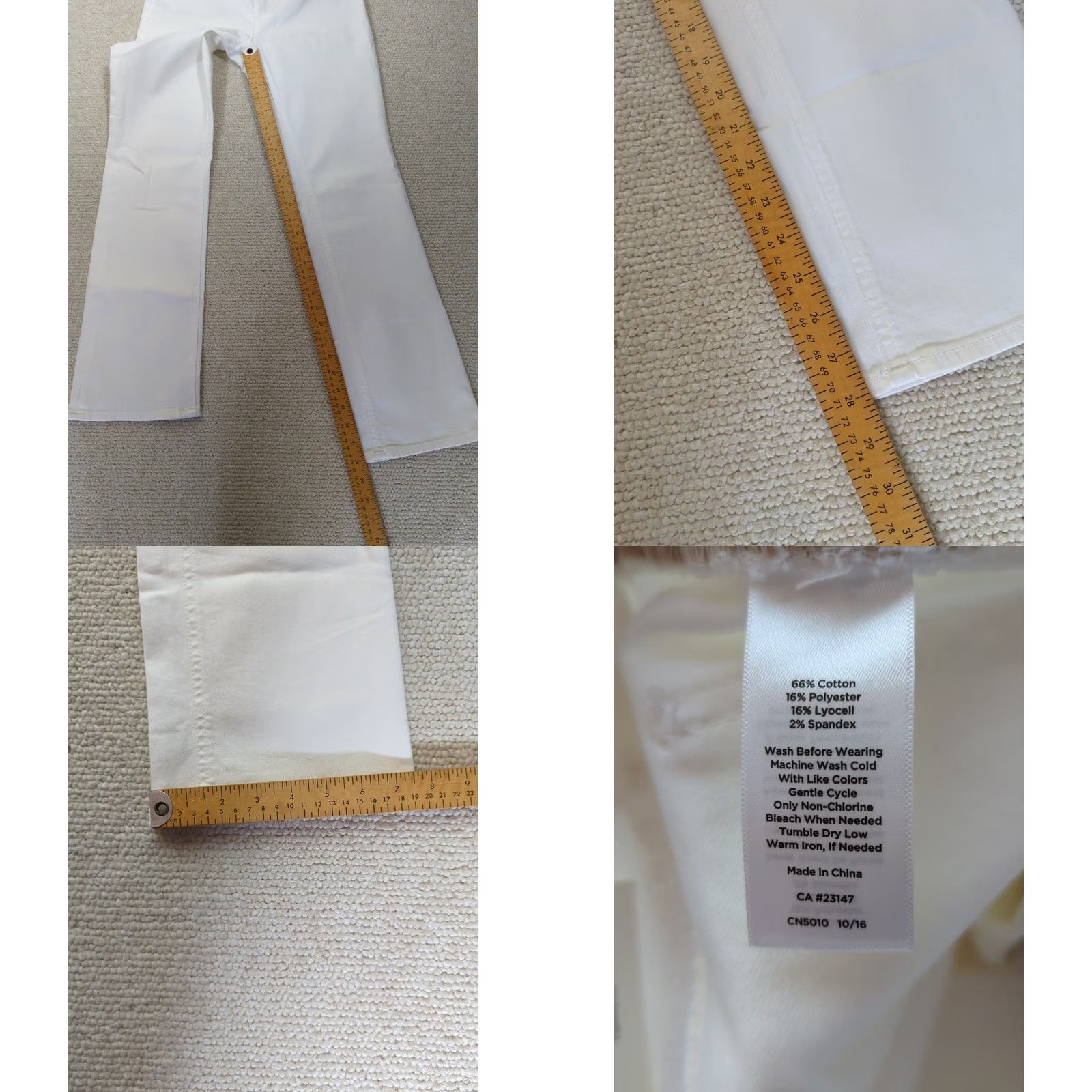 Talbots TALBOTS Jeans White Denim Slimming Flawless 5-Pocket Bootcut 2P Petite Women Jeans White Five-Pocket Zip Slim Fit Beach Preppy Mens Girls Size 26" / US 2 / IT 38 - 9 Thumbnail