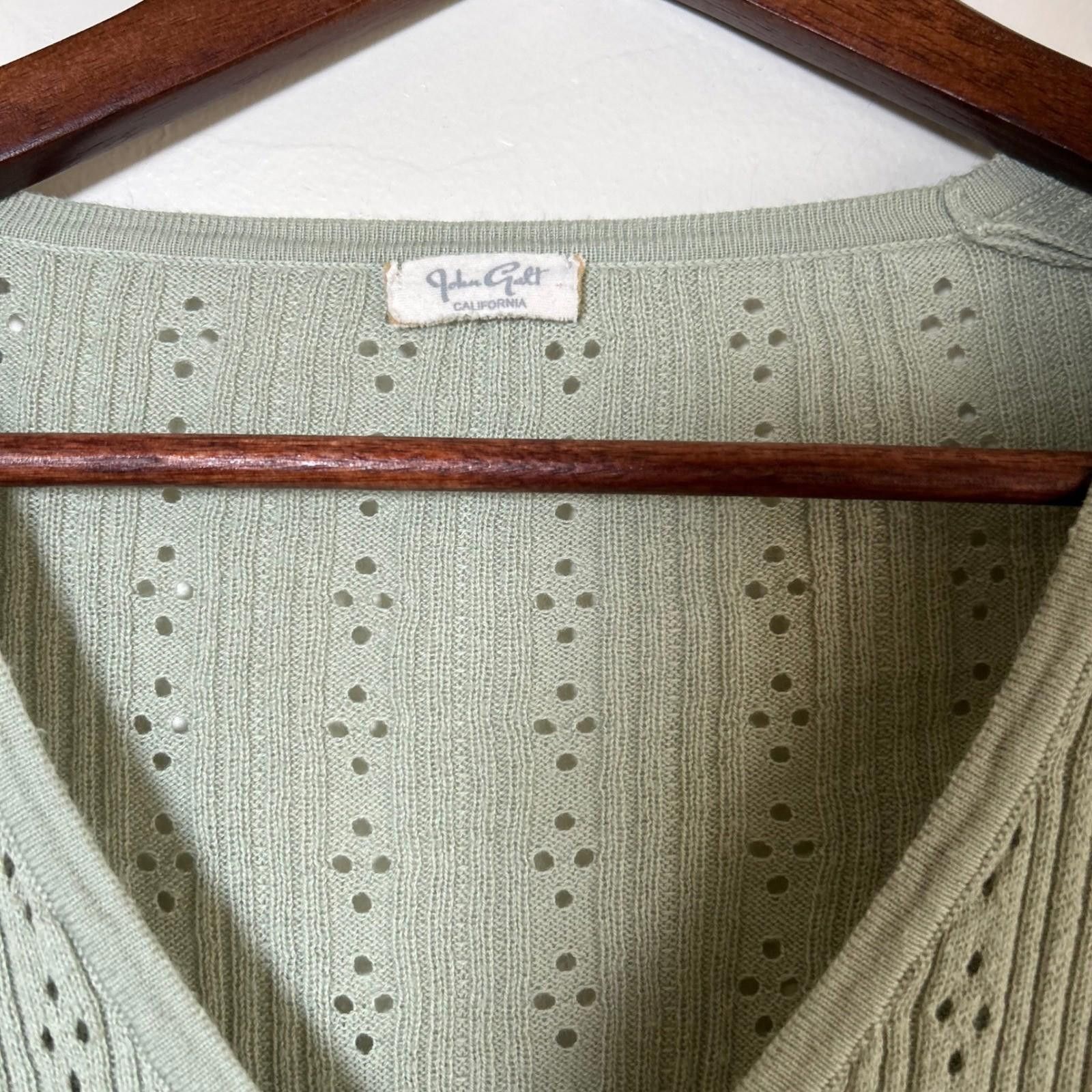 John Galliano John Galt Cardigan Womens One Size Sage Green Tie Front Size S / US 4 / IT 40 - 3 Thumbnail