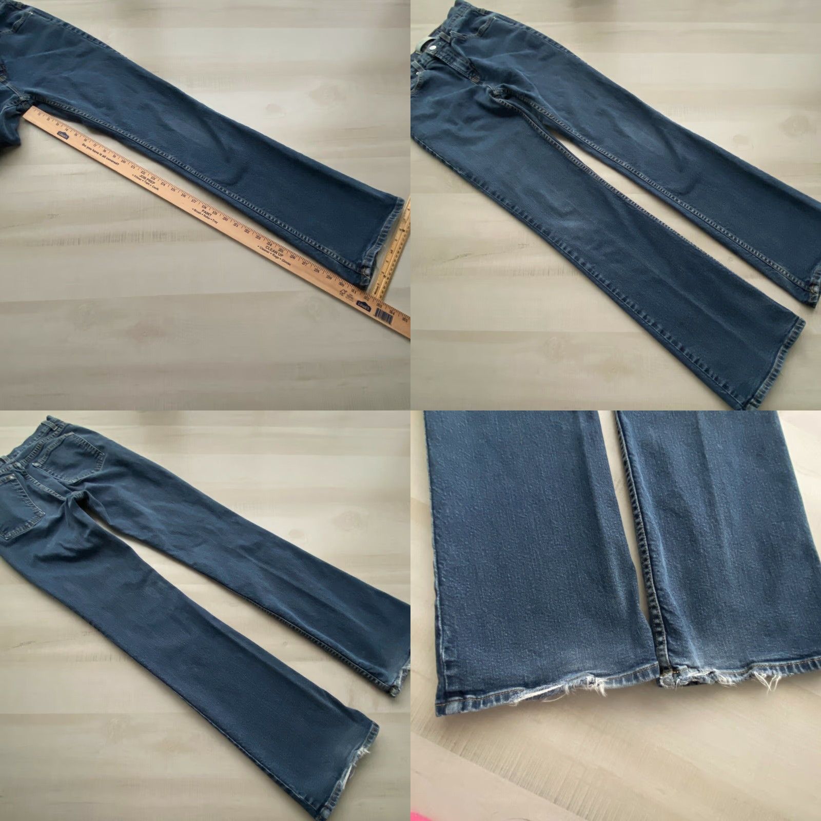 Gap GAP Womens Flare Jeans 6 Long Blue Stretch Size 28" / US 6 / IT 42 - 8 Thumbnail
