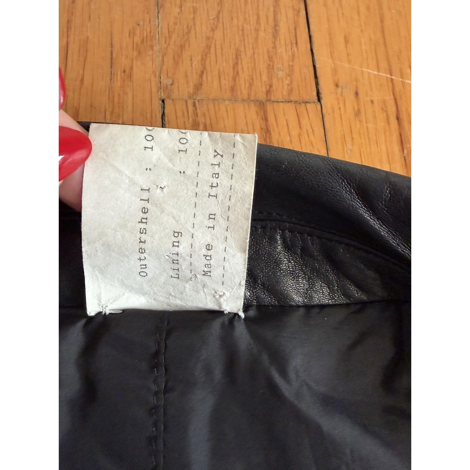 Vintage Gianni Versace Jacket Large Black Leather Moto Italy