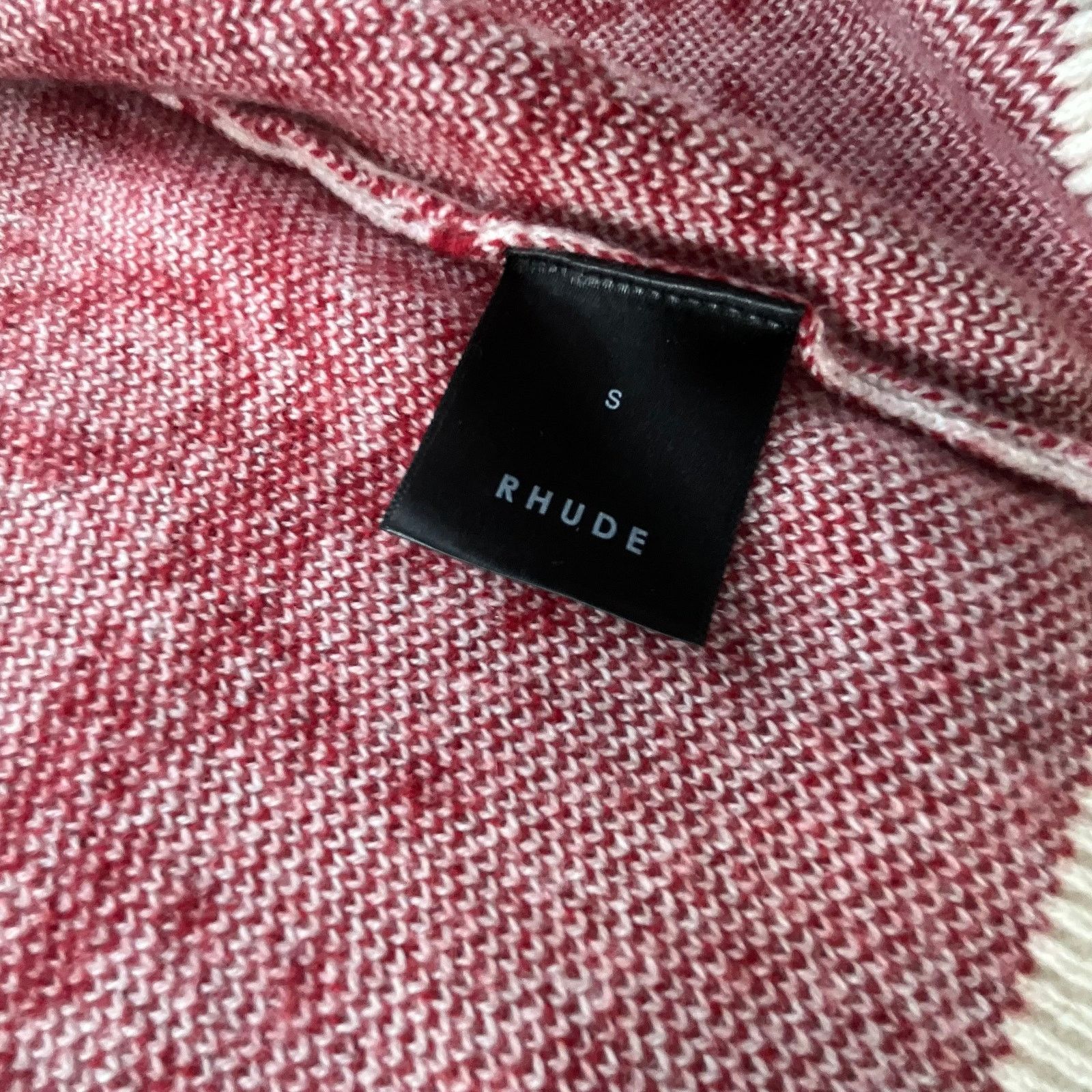 Rhude RHUDE: Men's Cream & Red Wool/Cashmere Cardigan - Small Size US S / EU 44-46 / 1 - 5 Thumbnail