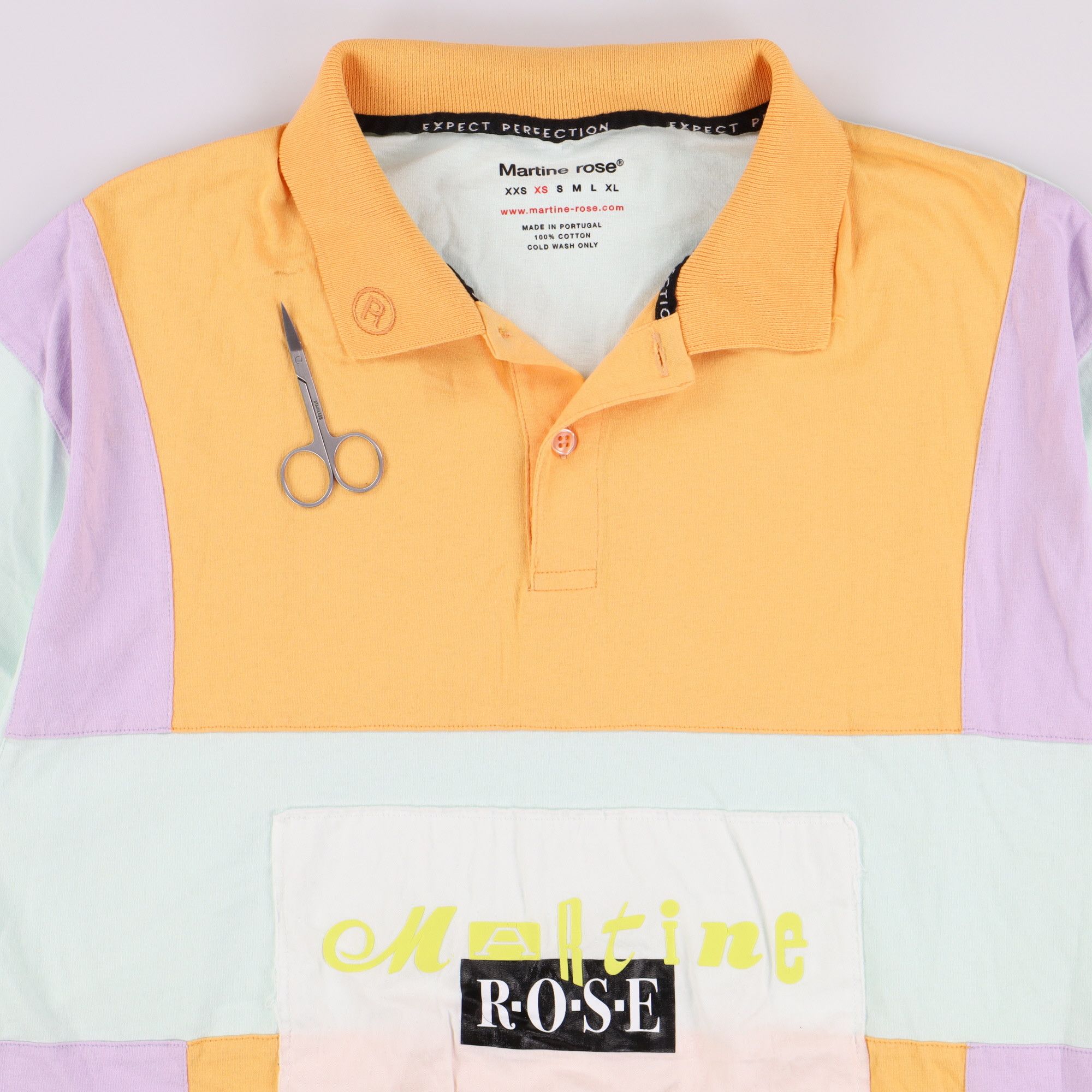 Martine Rose Multicolour Panelled Oversized Logo Polo Size US XS / EU 42 / 0 - 8 Thumbnail