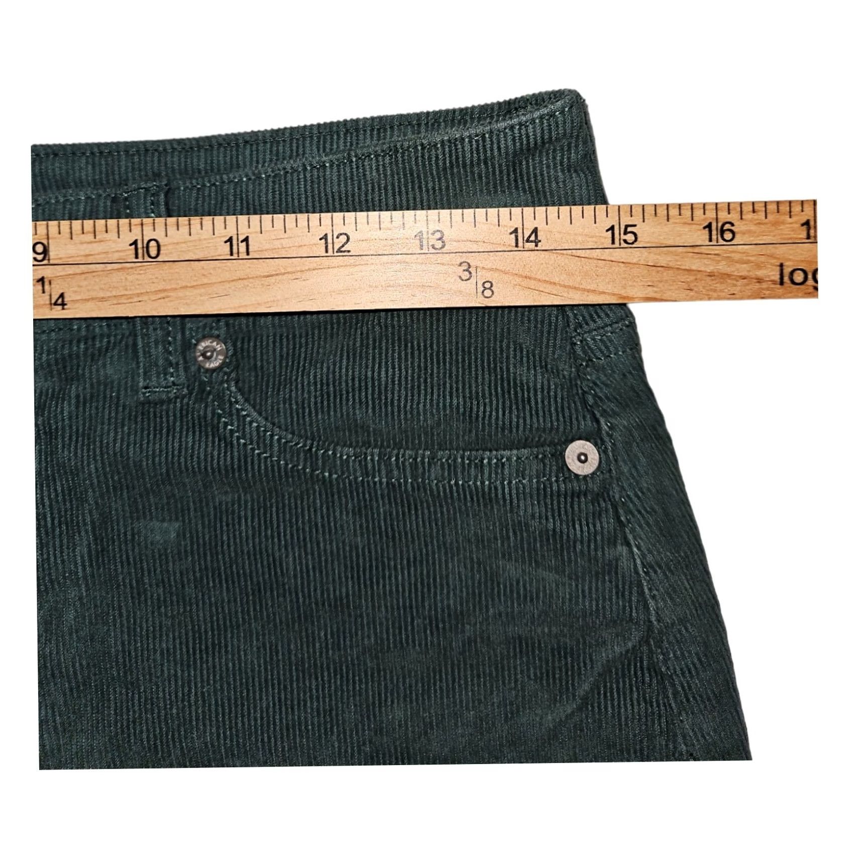 American Eagle Outfitters VINTAGE American Eagle Outfitters Corduroy Skirt Women's 2 High Rise Mini Green Casual Preppy 90s Boys? Size 26" / US 2 / IT 38 - 5 Thumbnail