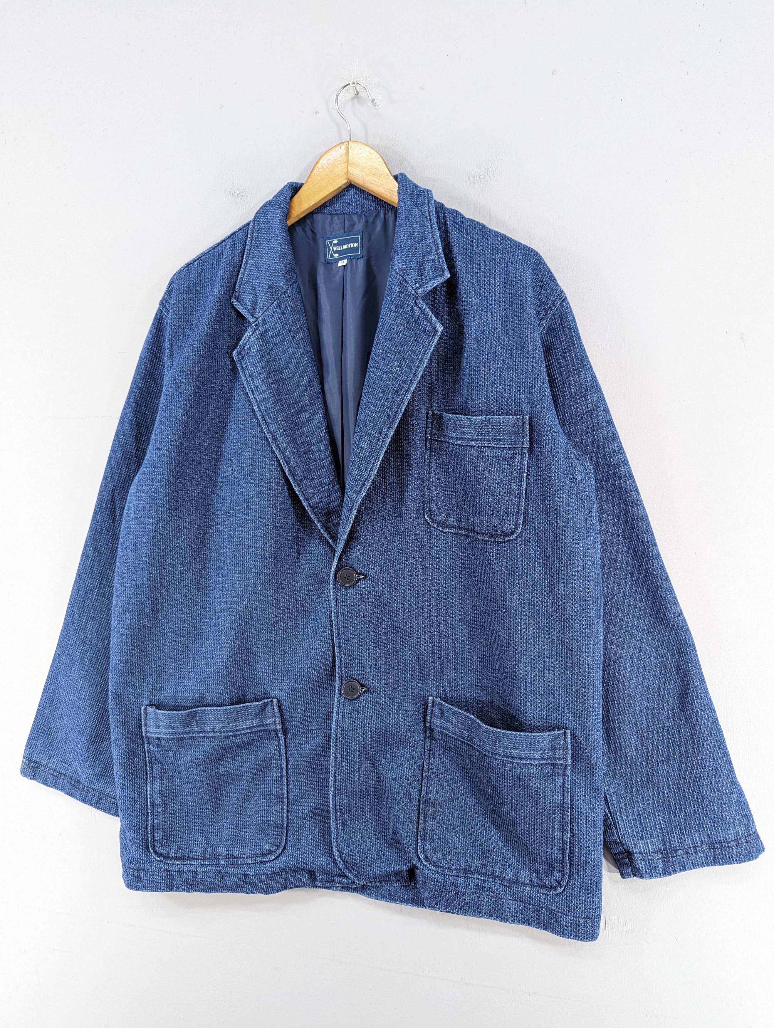 Japanese Brand Vintage Well Motion Denim Button Jacket Size US M / EU 48-50 / 2 - 2 Thumbnail